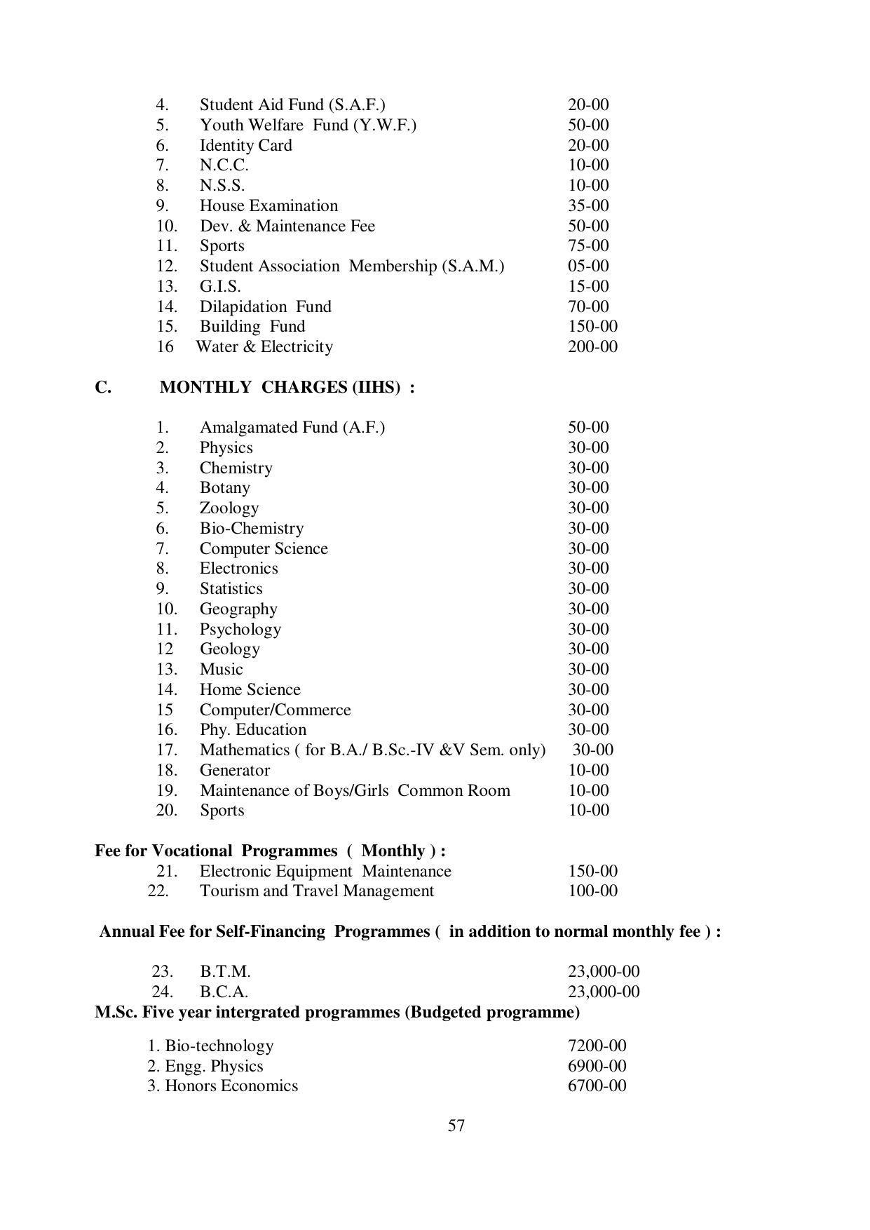Kurukshetra University, Kurukshetra 2021-22 (Prospectus) - Page 57