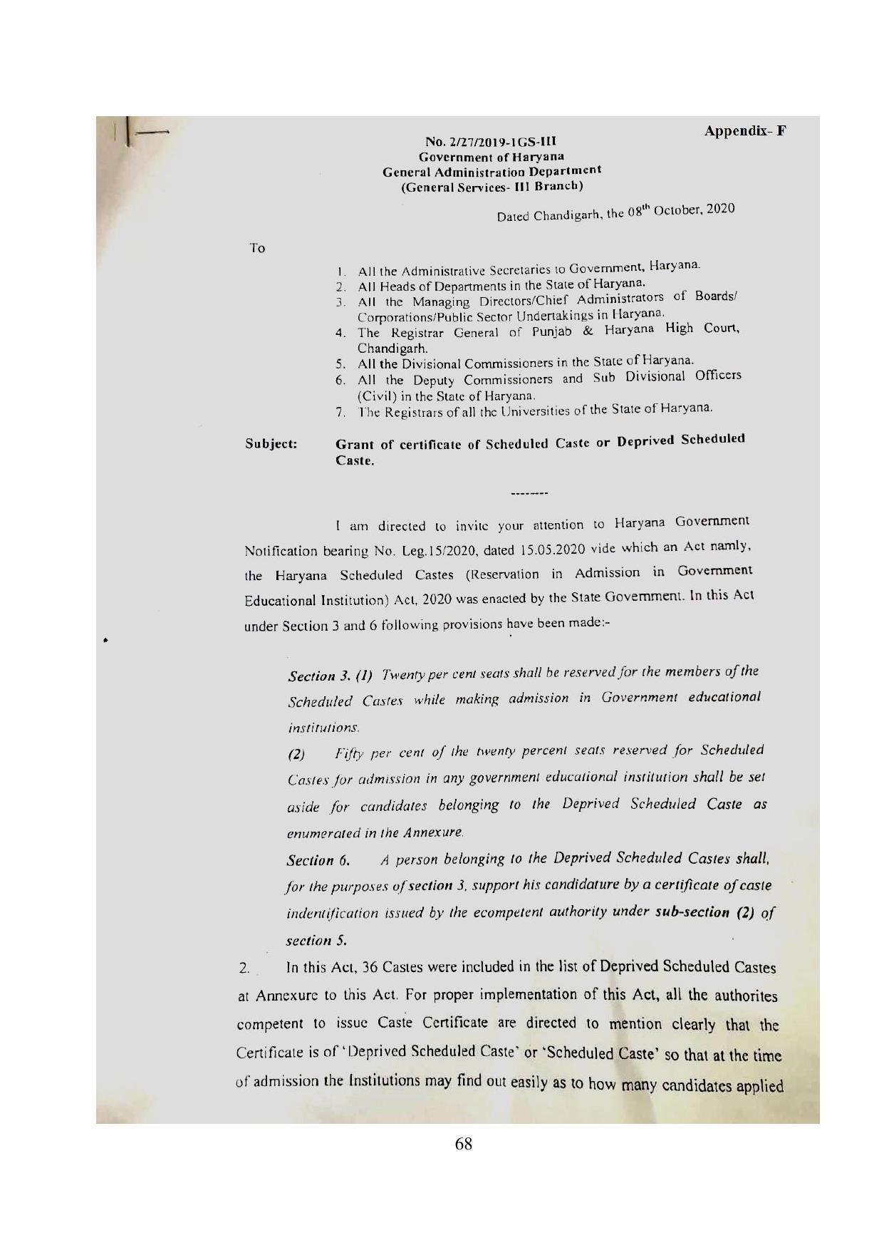 Kurukshetra University, Kurukshetra 2021-22 (Prospectus) - Page 68