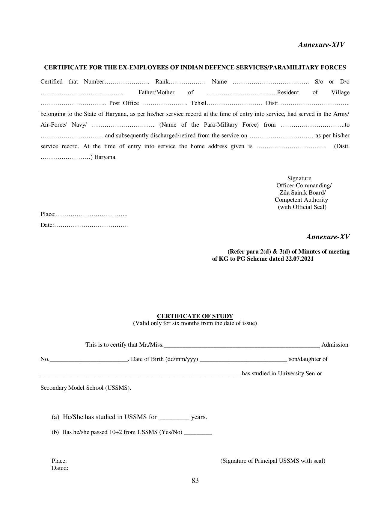 Kurukshetra University, Kurukshetra 2021-22 (Prospectus) - Page 83