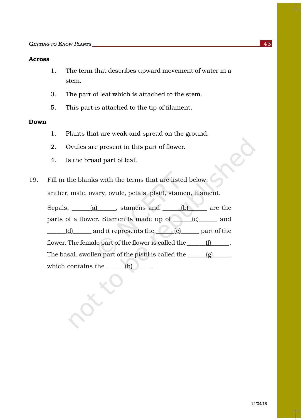 NCERT Exemplar Book for Class 6 Science: Chapter 7-Getting to Know Plants - Page 7