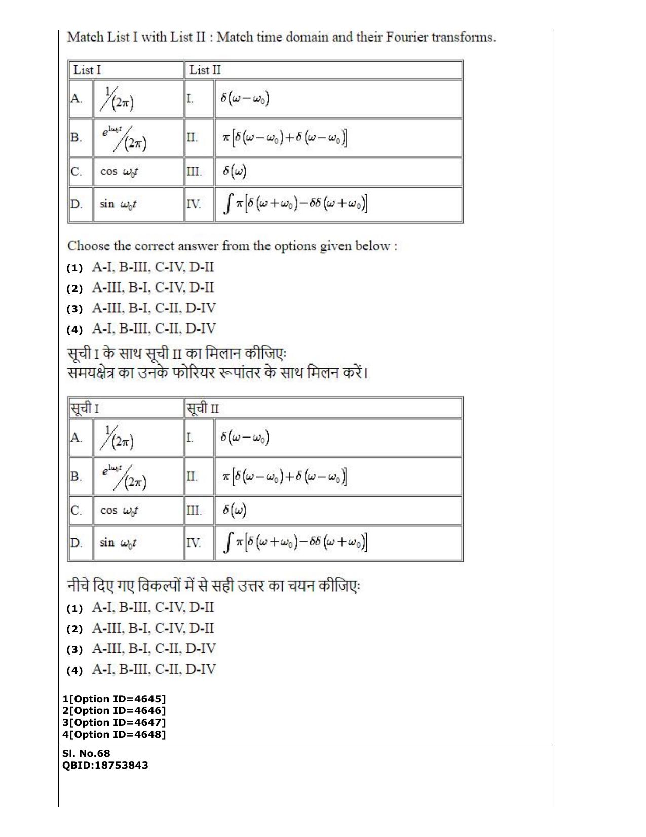 CUET (PG) 2022: PGQP-52 Electronics Design and Technology (2-09-2022) Question Paper - Page 47