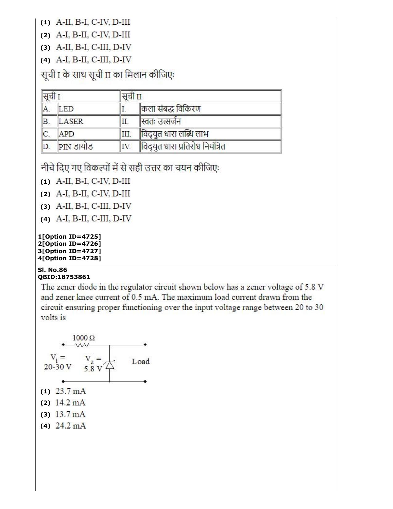 CUET (PG) 2022: PGQP-52 Electronics Design and Technology (2-09-2022) Question Paper - Page 60