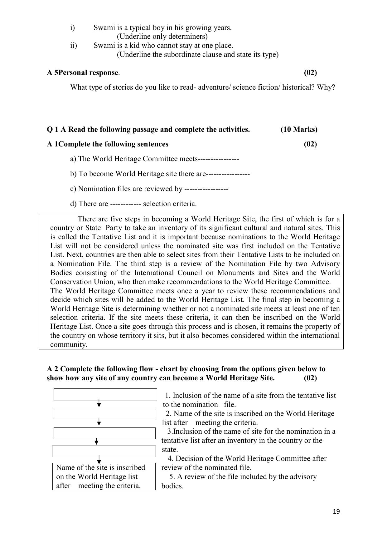 Maharashtra Board Class 10 इंग्रजी : तृतीय भाषा (माध्यम मराठी) 2023 Question Bank - Page 19