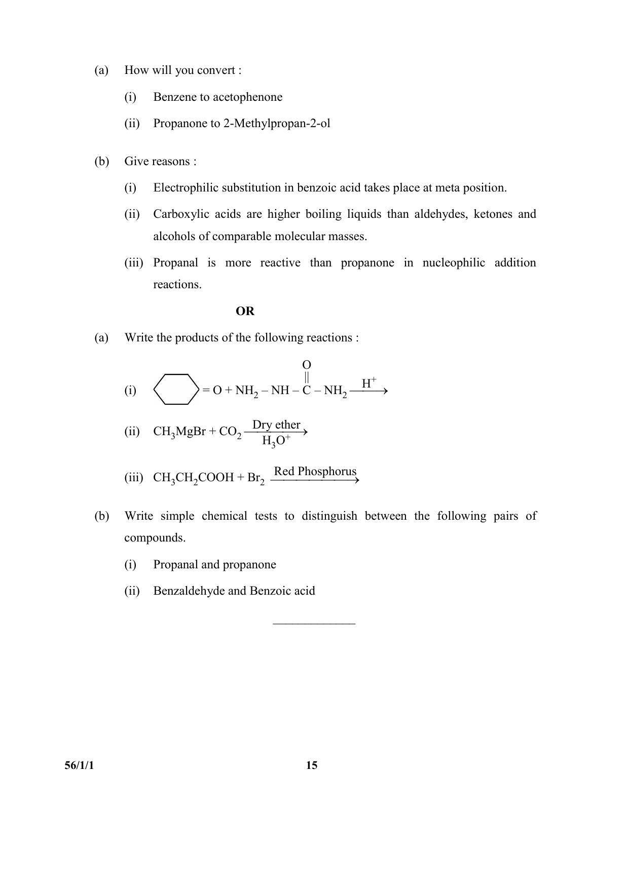 CBSE Class 12 56-1-1 (Chemistry) 2017-comptt Question Paper - Page 15