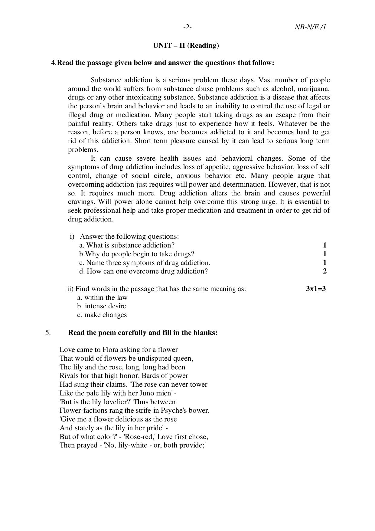 NBSE Class IX Final Examination 2022 Phase 2 Question Paper (All Subjects) - Page 4