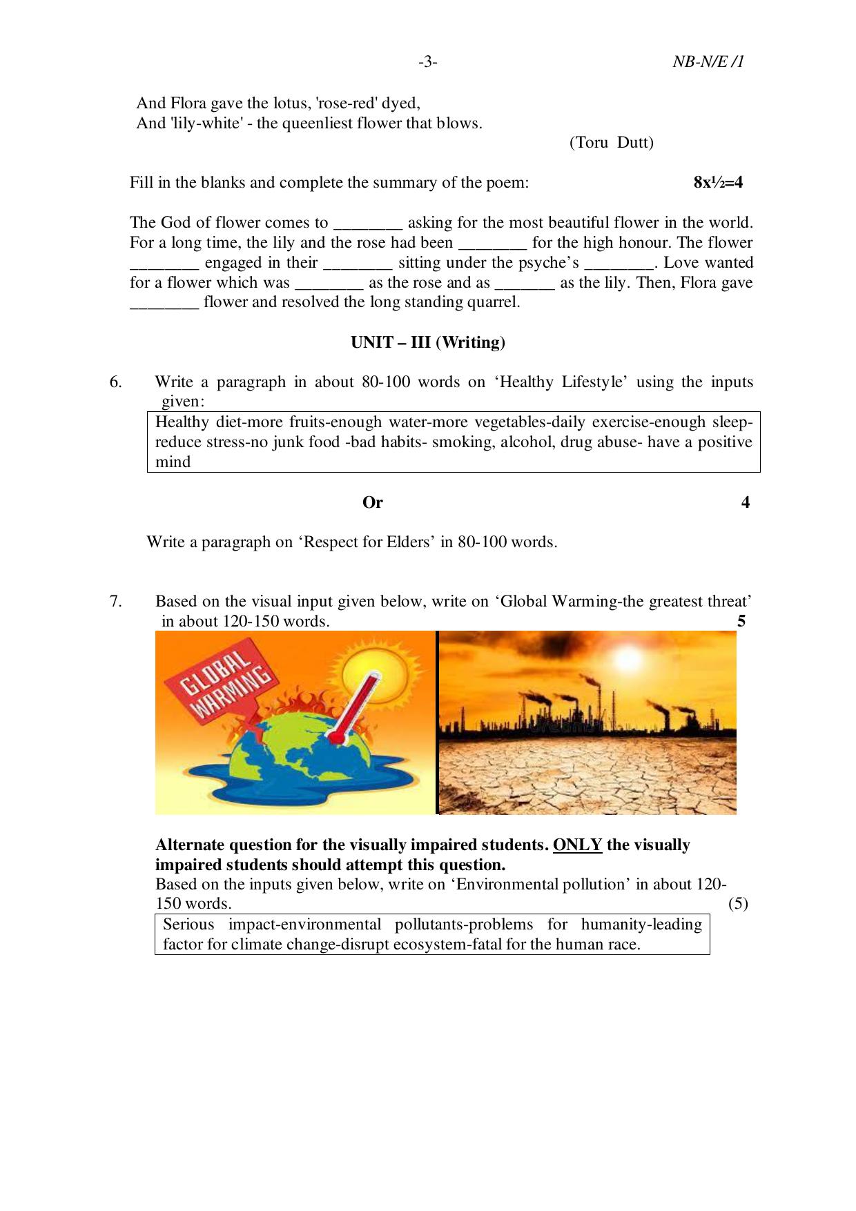 NBSE Class IX Final Examination 2022 Phase 2 Question Paper (All Subjects) - Page 5