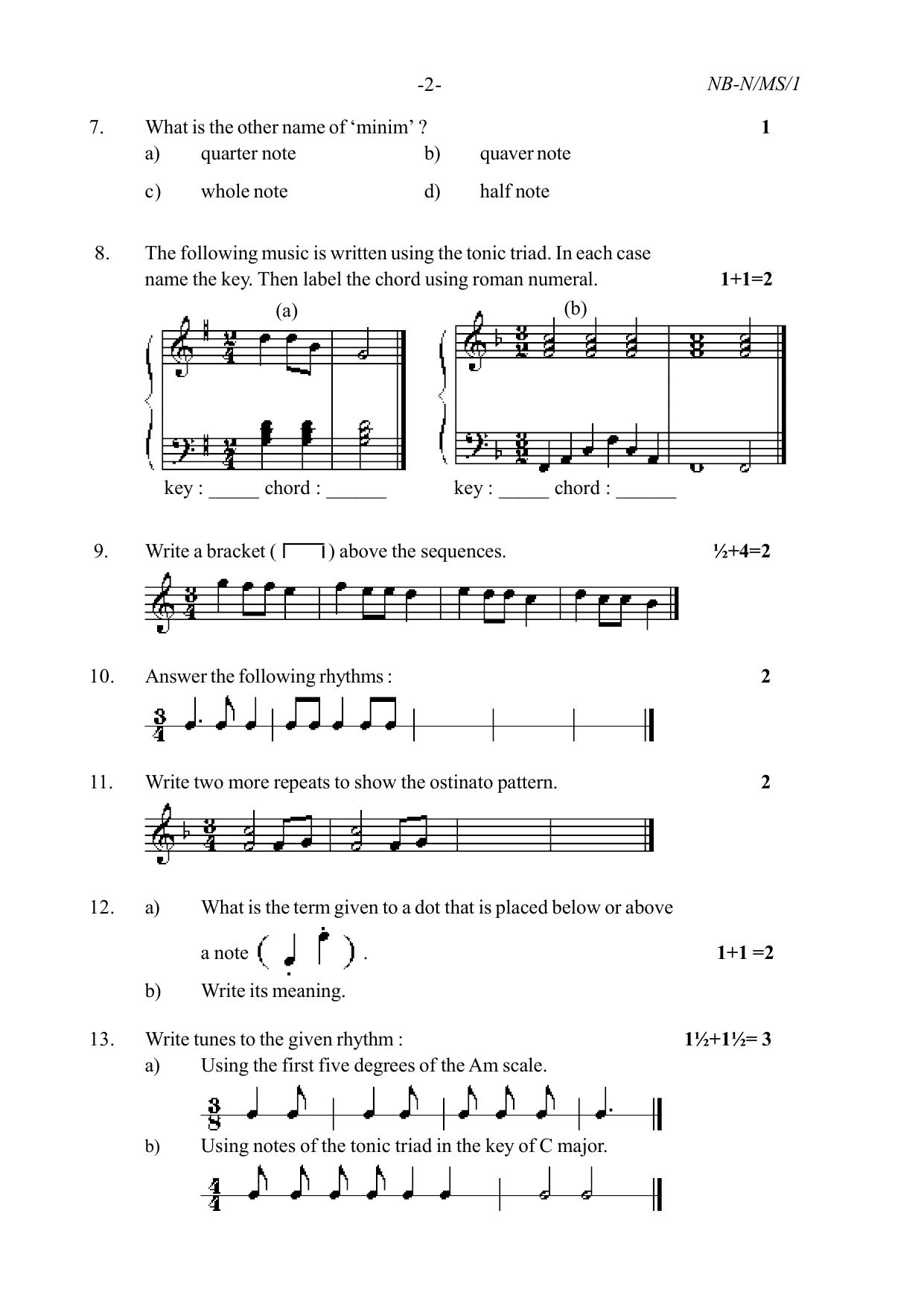 NBSE Class IX Final Examination 2022 Phase 2 Question Paper (All Subjects) - Page 33