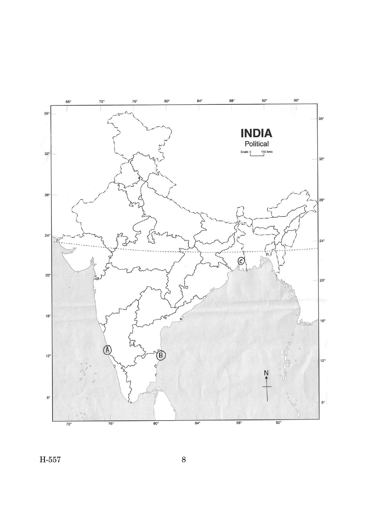 Goa Board Class 12 Geography -CWSN (March 2019) Question Paper - Page 8