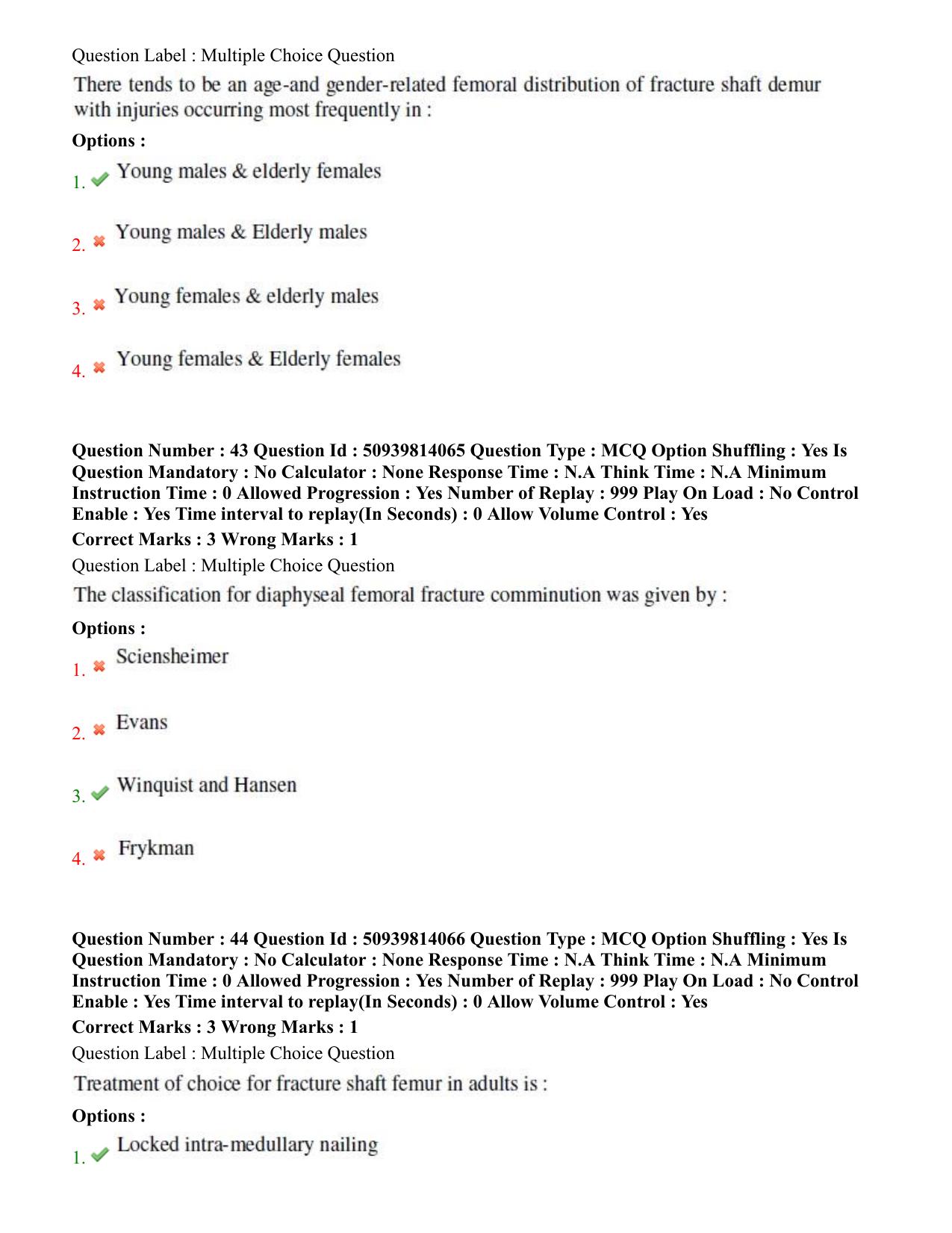 BHU RET Orthopedics 2020 Question Paper  - Page 29