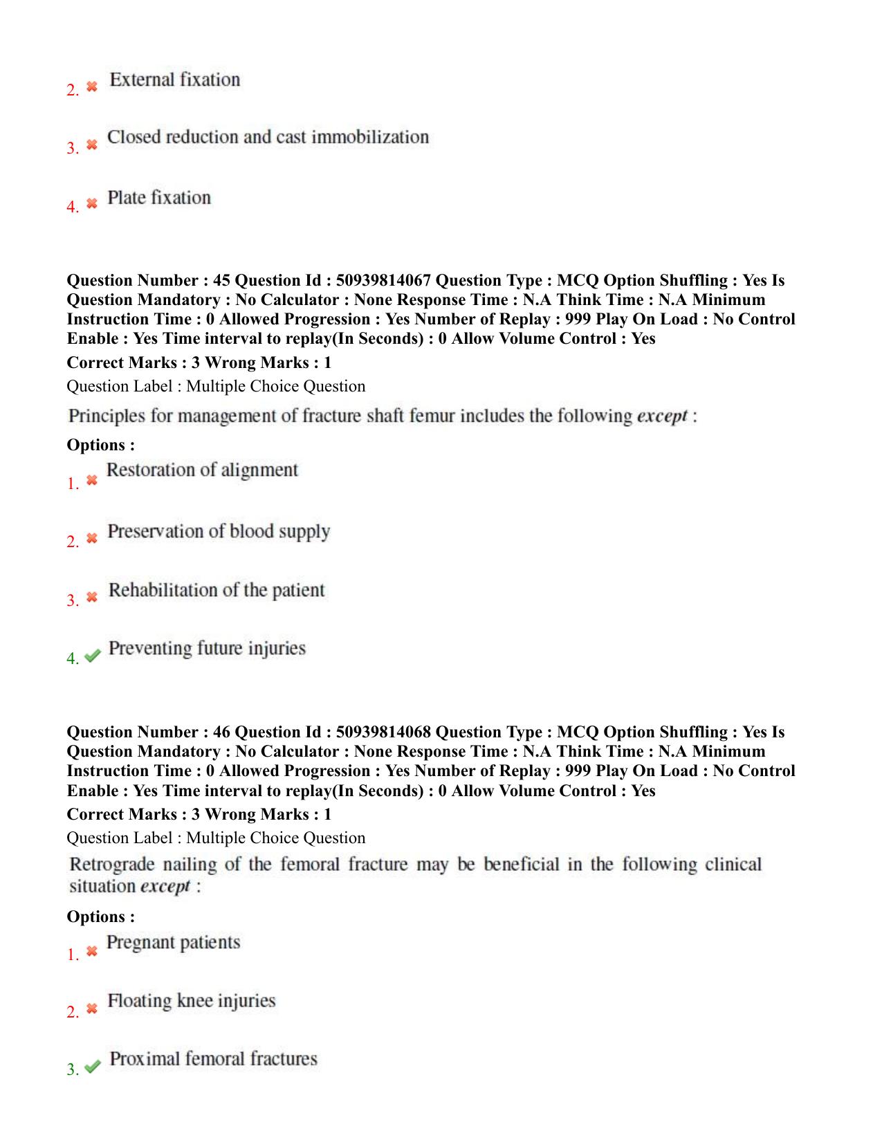 BHU RET Orthopedics 2020 Question Paper  - Page 30