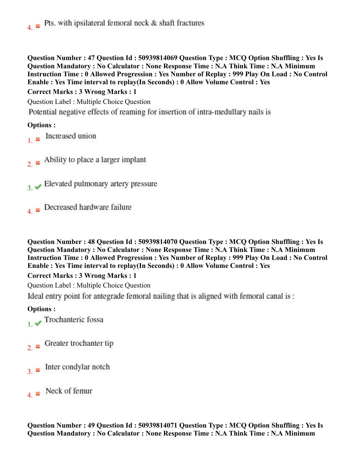 BHU RET Orthopedics 2020 Question Paper  - Page 31