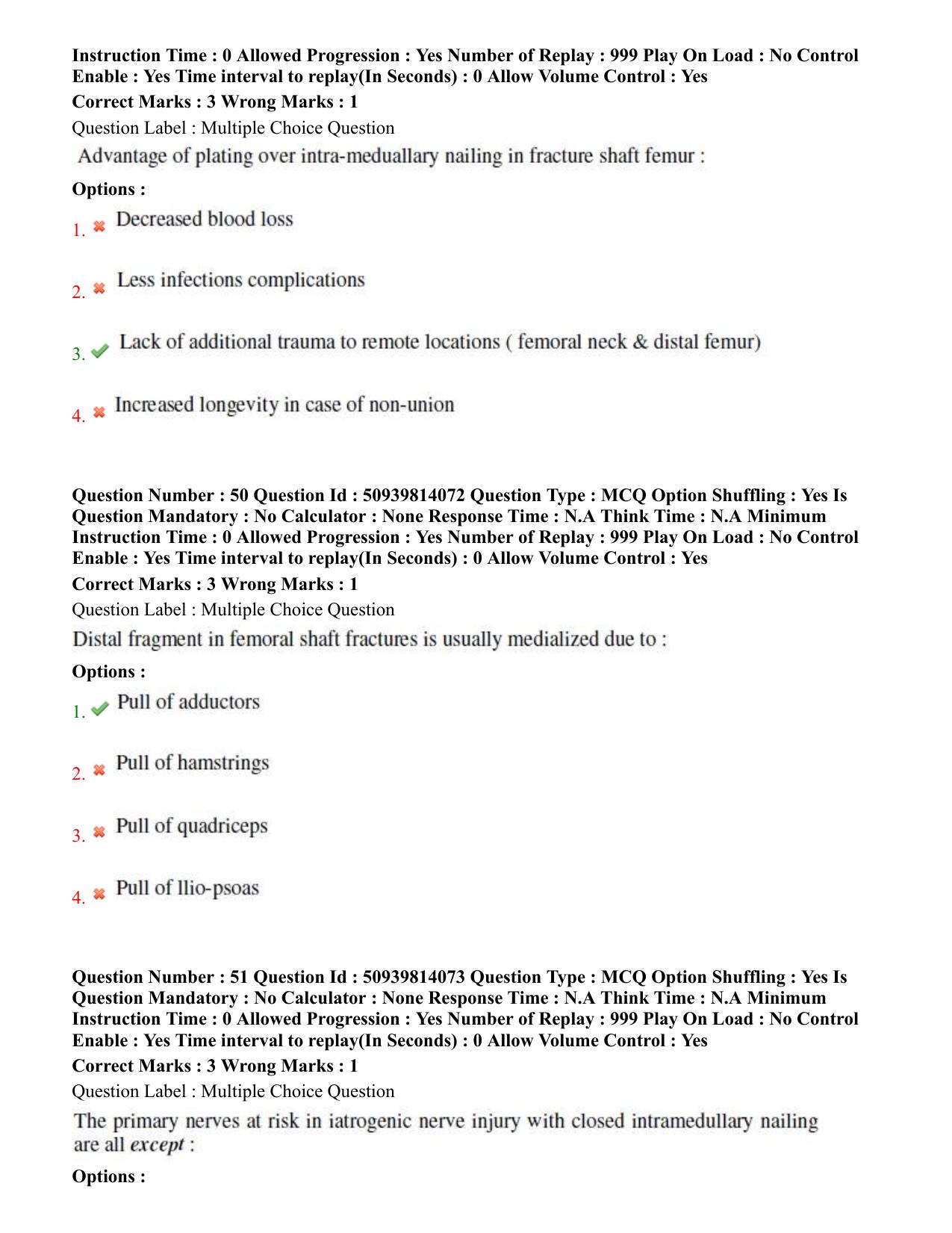 BHU RET Orthopedics 2020 Question Paper  - Page 32