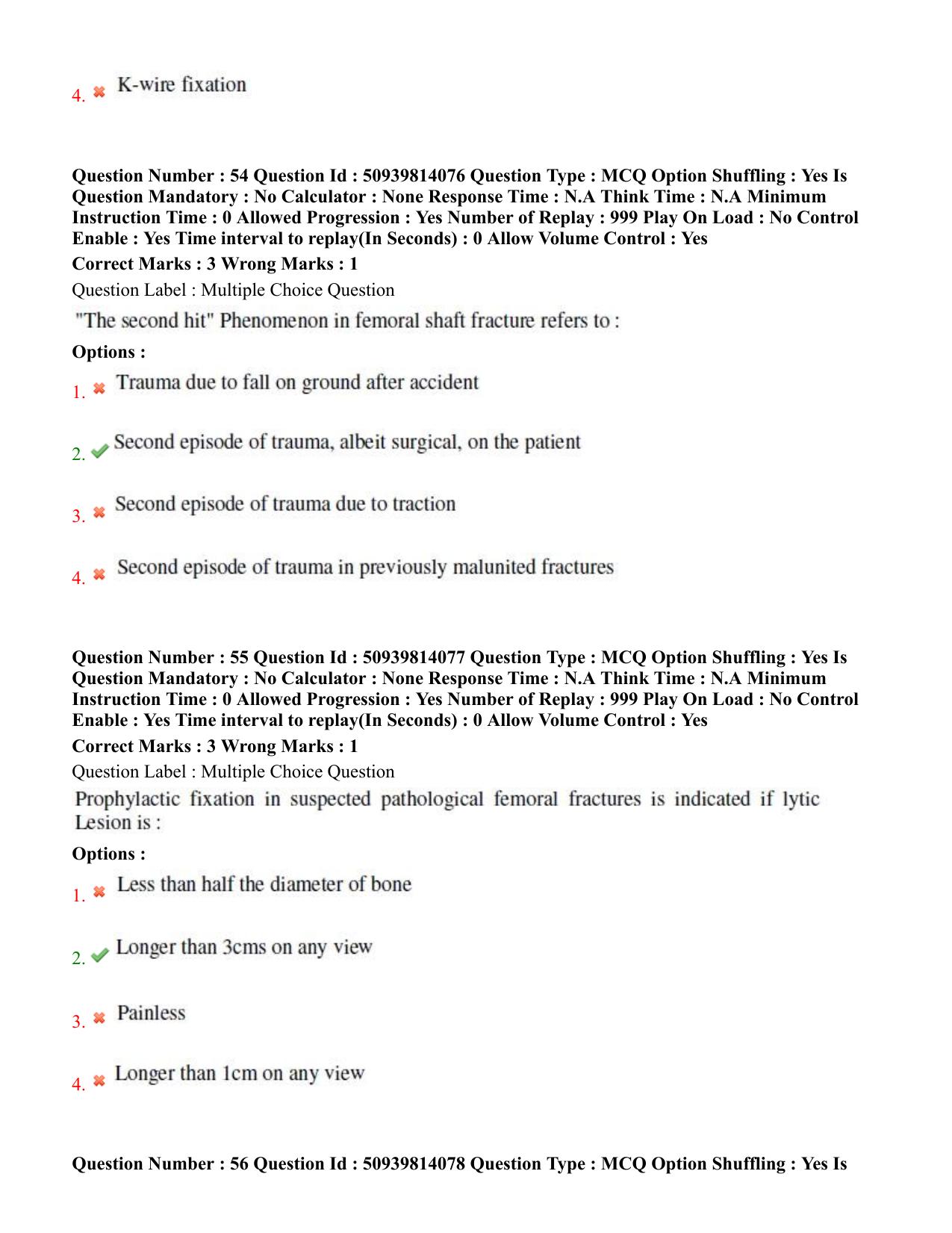 BHU RET Orthopedics 2020 Question Paper  - Page 34