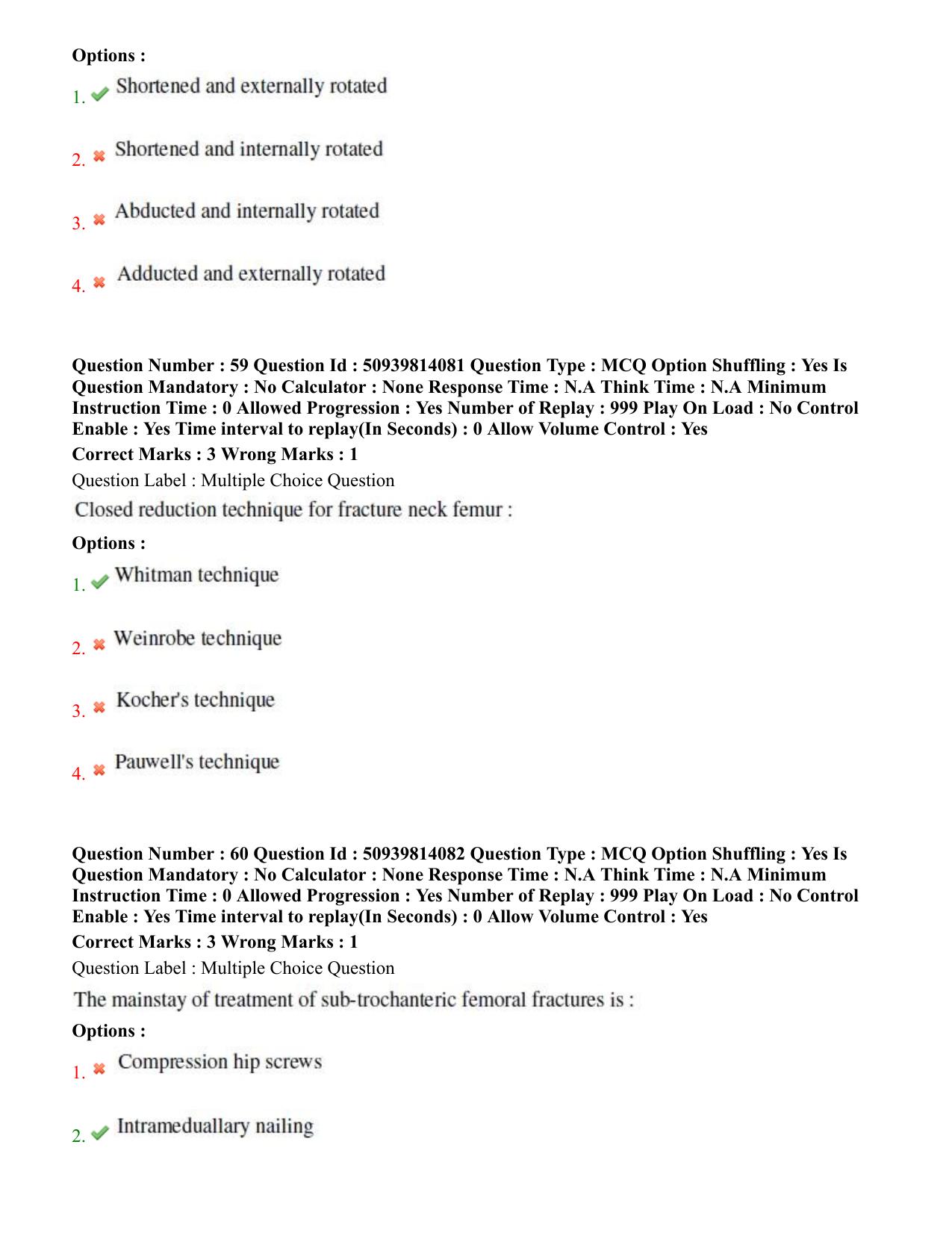 BHU RET Orthopedics 2020 Question Paper  - Page 36