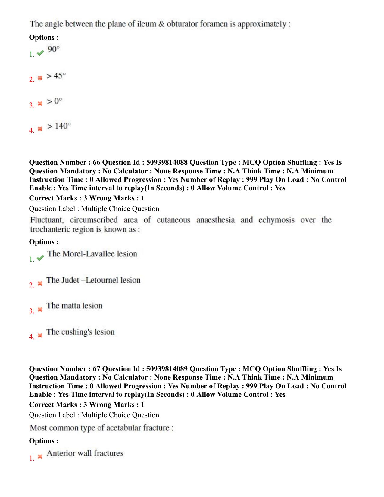 BHU RET Orthopedics 2020 Question Paper  - Page 39