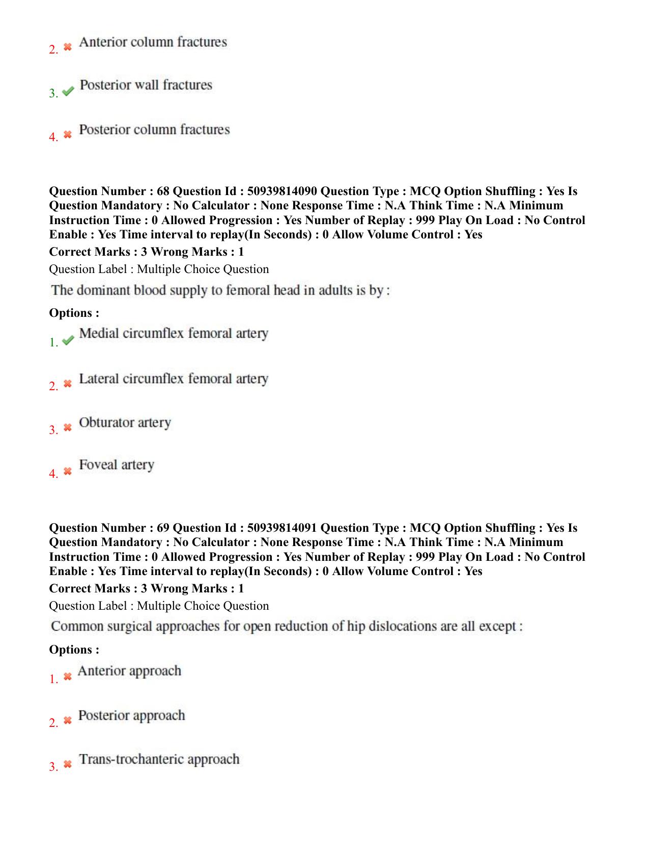 BHU RET Orthopedics 2020 Question Paper  - Page 40