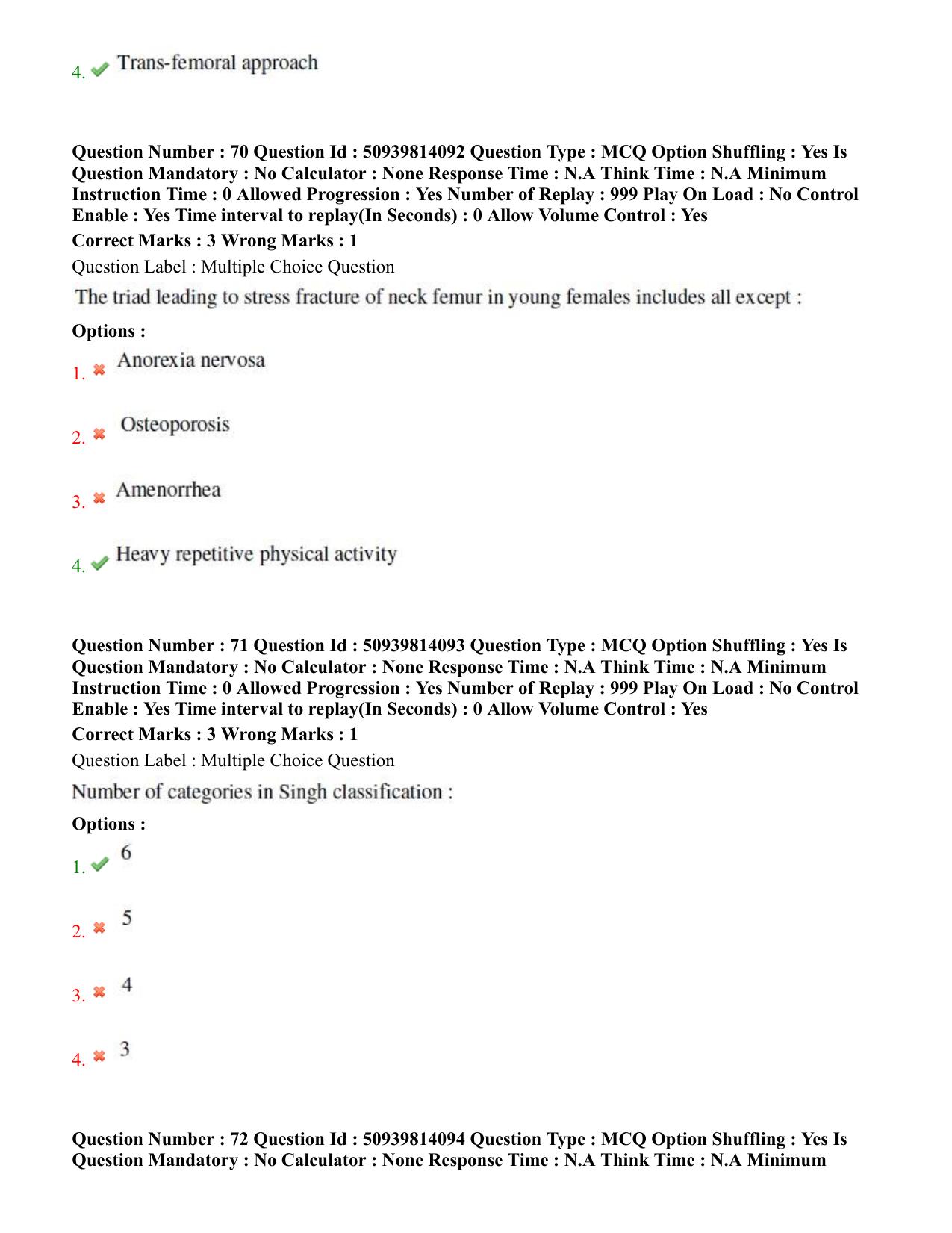 BHU RET Orthopedics 2020 Question Paper  - Page 41