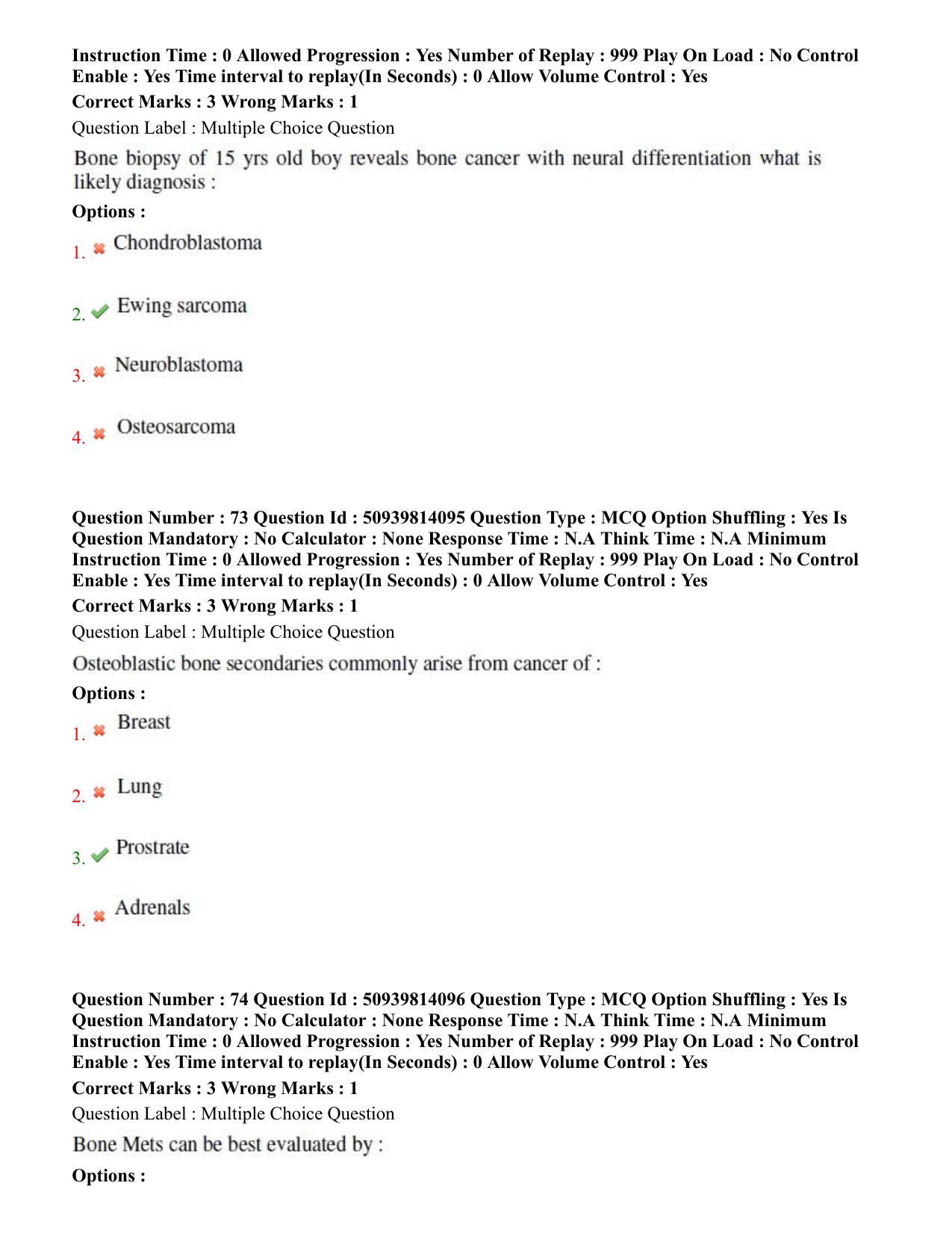 BHU RET Orthopedics 2020 Question Paper  - Page 42