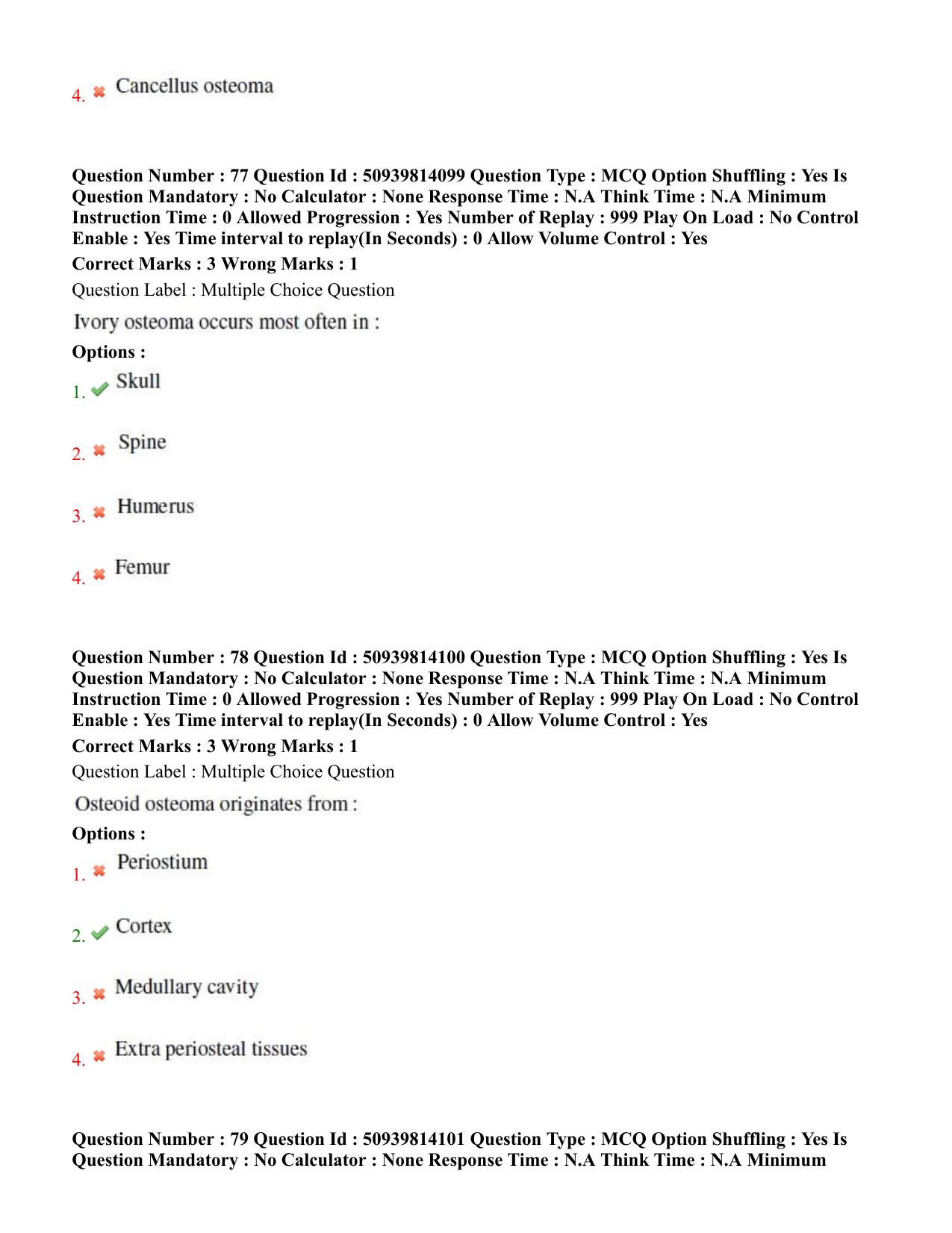 BHU RET Orthopedics 2020 Question Paper  - Page 44