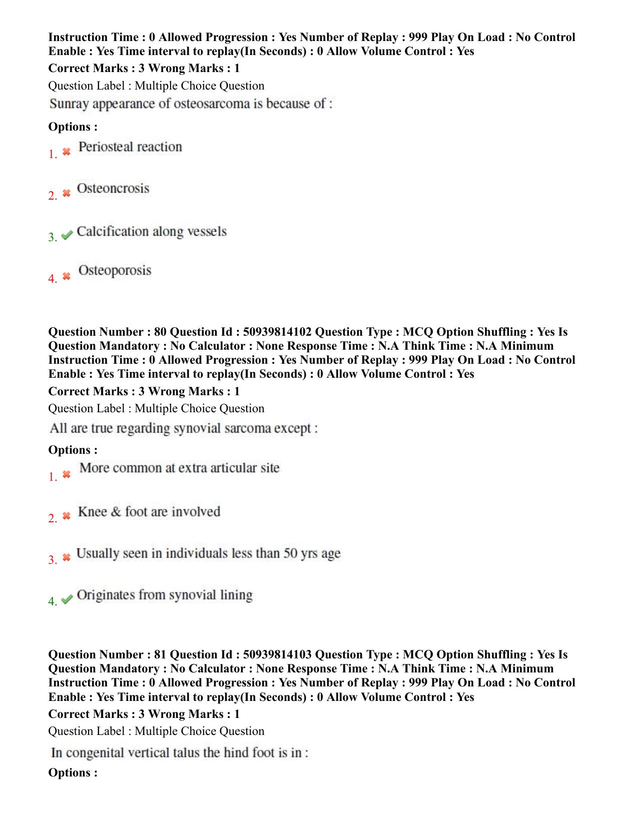 BHU RET Orthopedics 2020 Question Paper  - Page 45