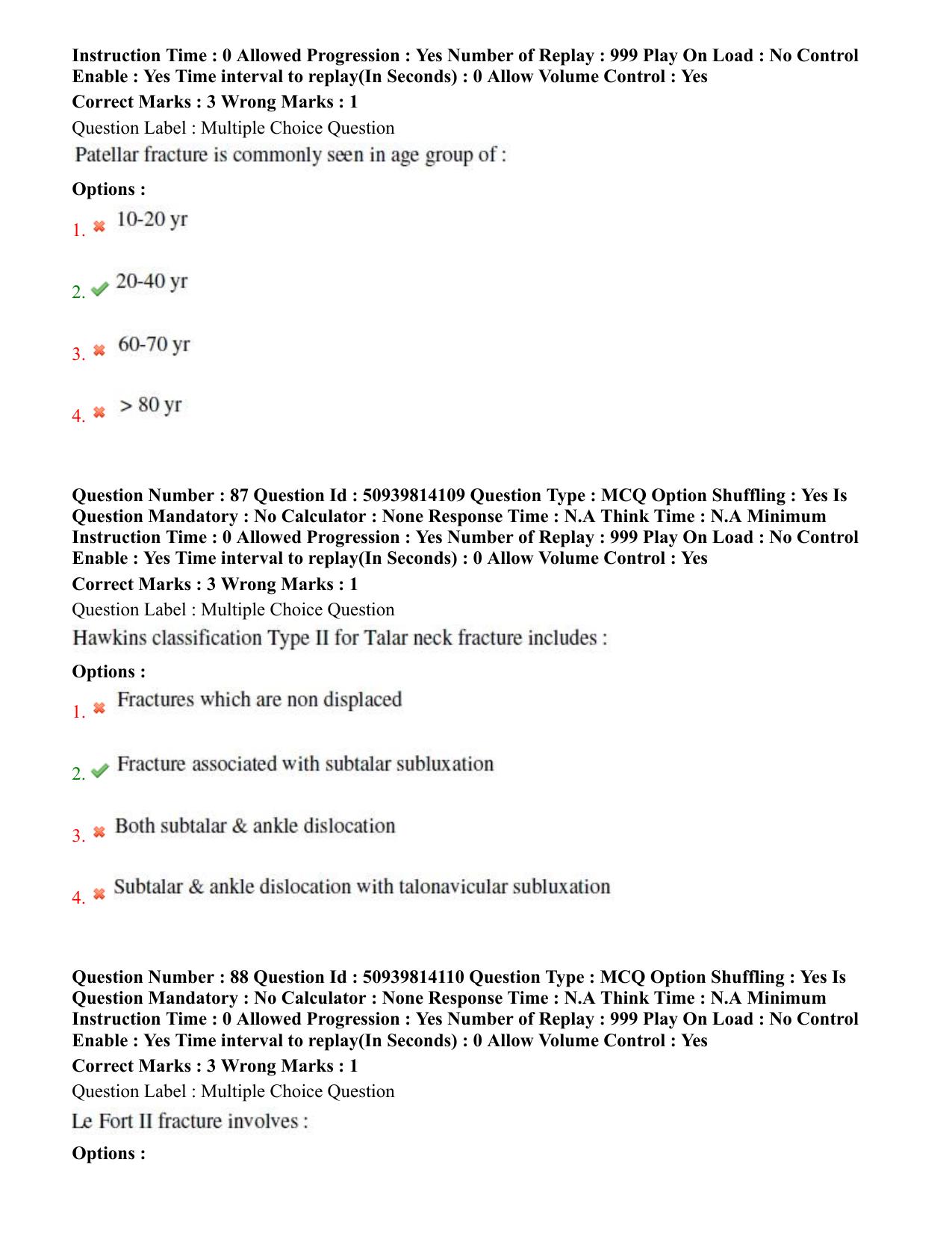BHU RET Orthopedics 2020 Question Paper  - Page 48