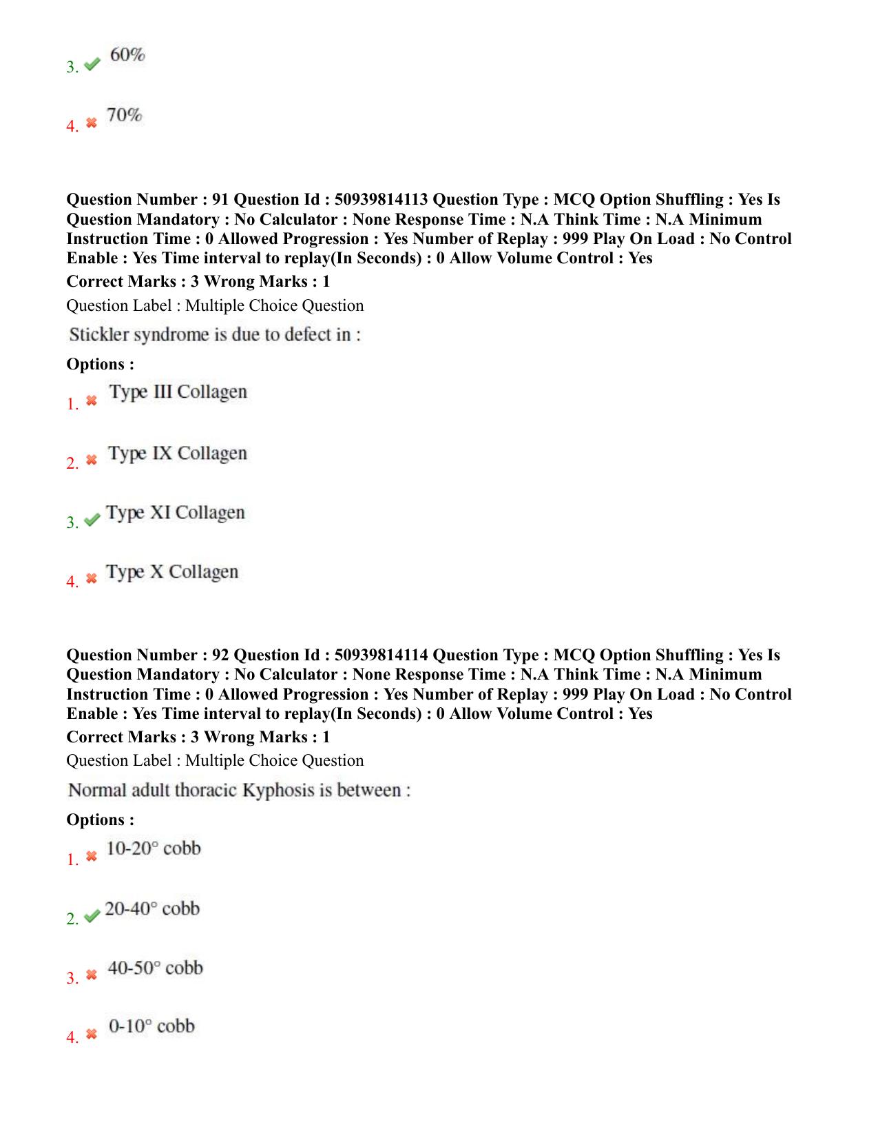 BHU RET Orthopedics 2020 Question Paper  - Page 50