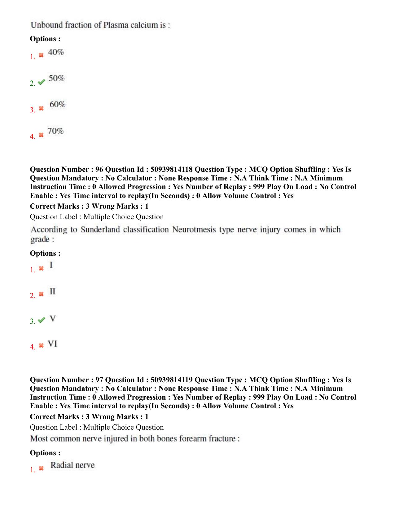 BHU RET Orthopedics 2020 Question Paper  - Page 52