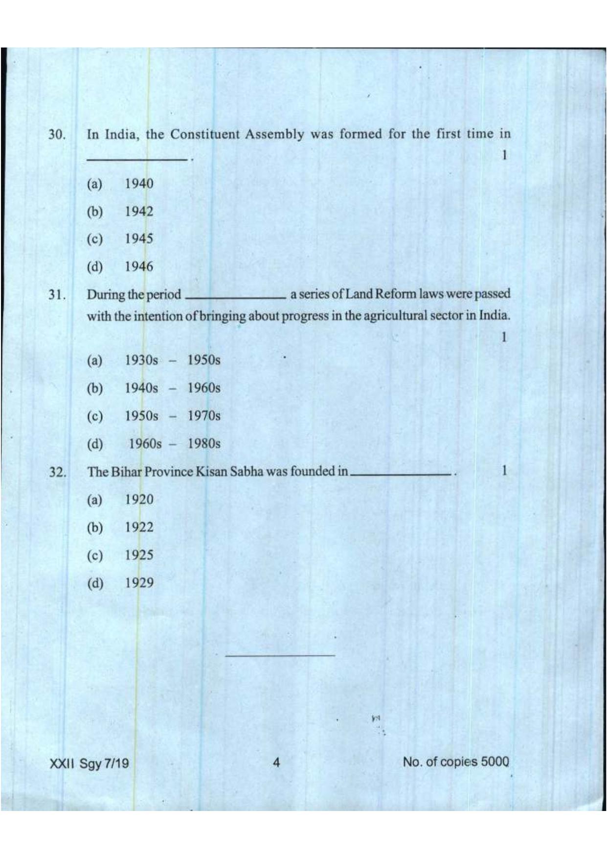 COHSEM Class 12 Sociology 2019 Question Papers - Page 4