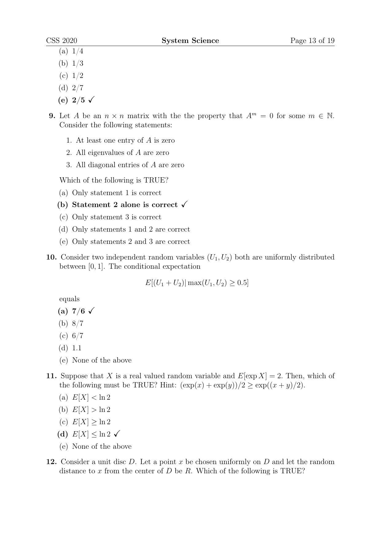 TIFR GS 2020 Computer & Systems Sciences Question Paper - Page 13