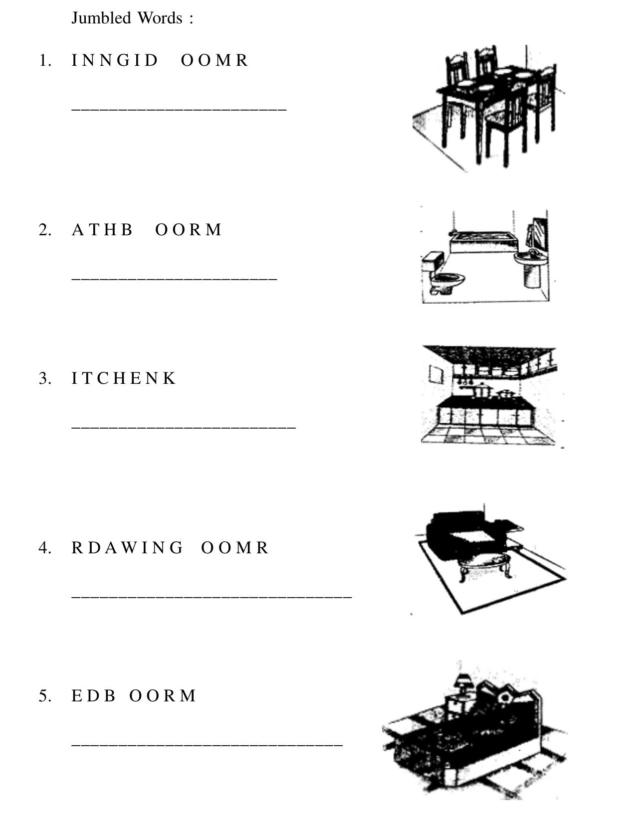 Worksheet for Class 1 EVS Assignment 14 - Page 2