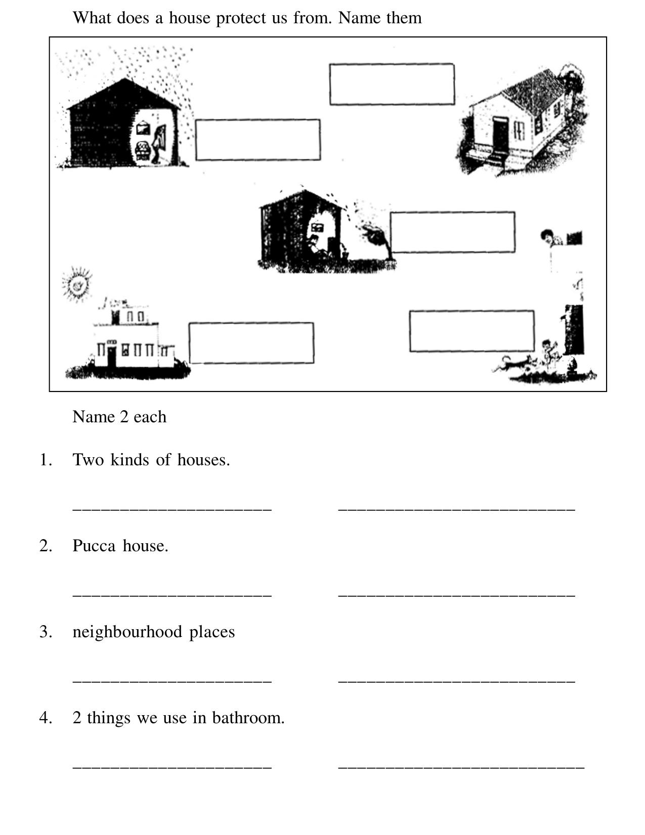 Worksheet for Class 1 EVS Assignment 14 - Page 4