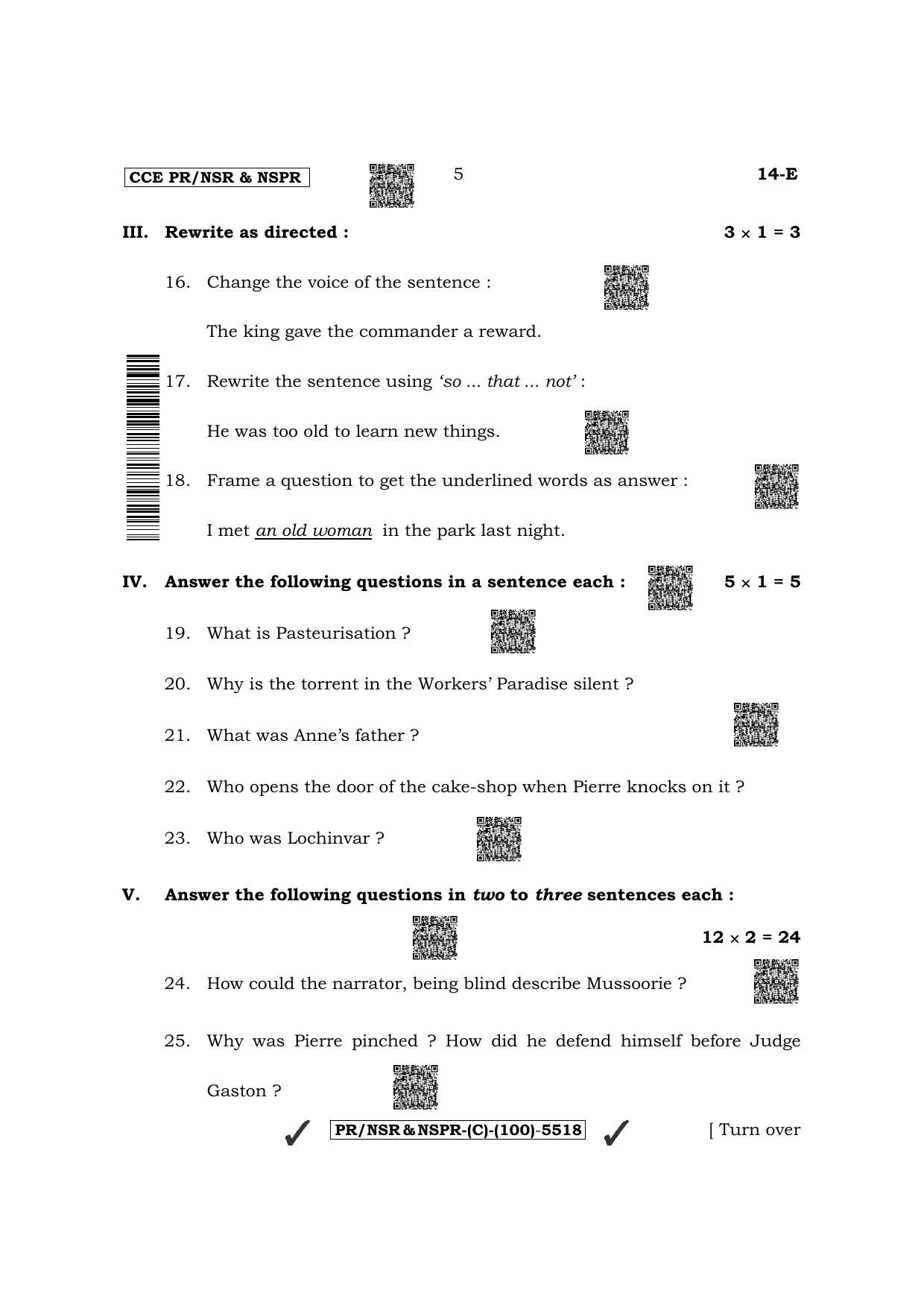 Karnataka SSLC First Language English (Supplementary) Question Paper 2022 (C Version) - Page 5