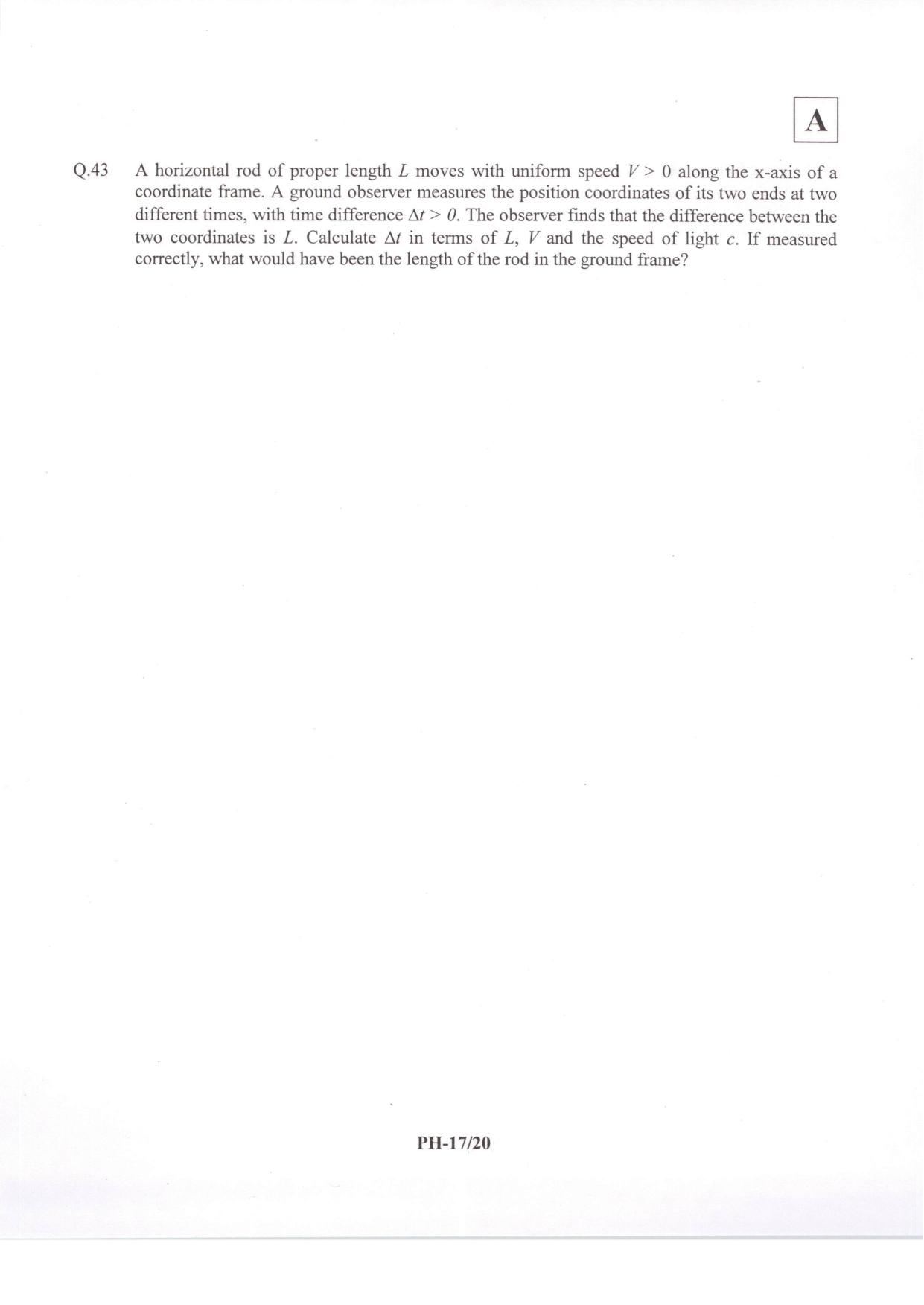 JAM 2014: PH Question Paper - Page 19