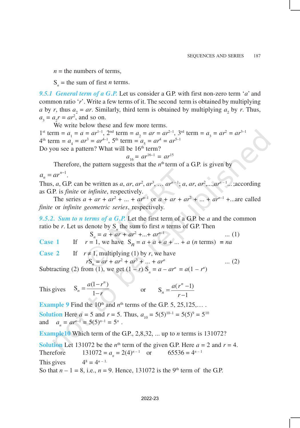 NCERT Book for Class 11 Maths Chapter 9 Sequences and Series - Page 11