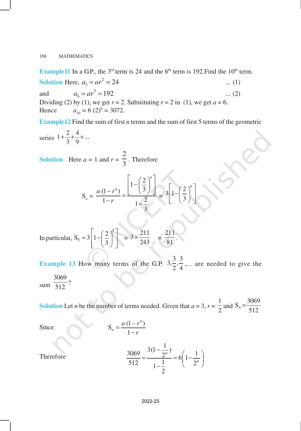 NCERT Book for Class 11 Maths Chapter 9 Sequences and Series - Page 12