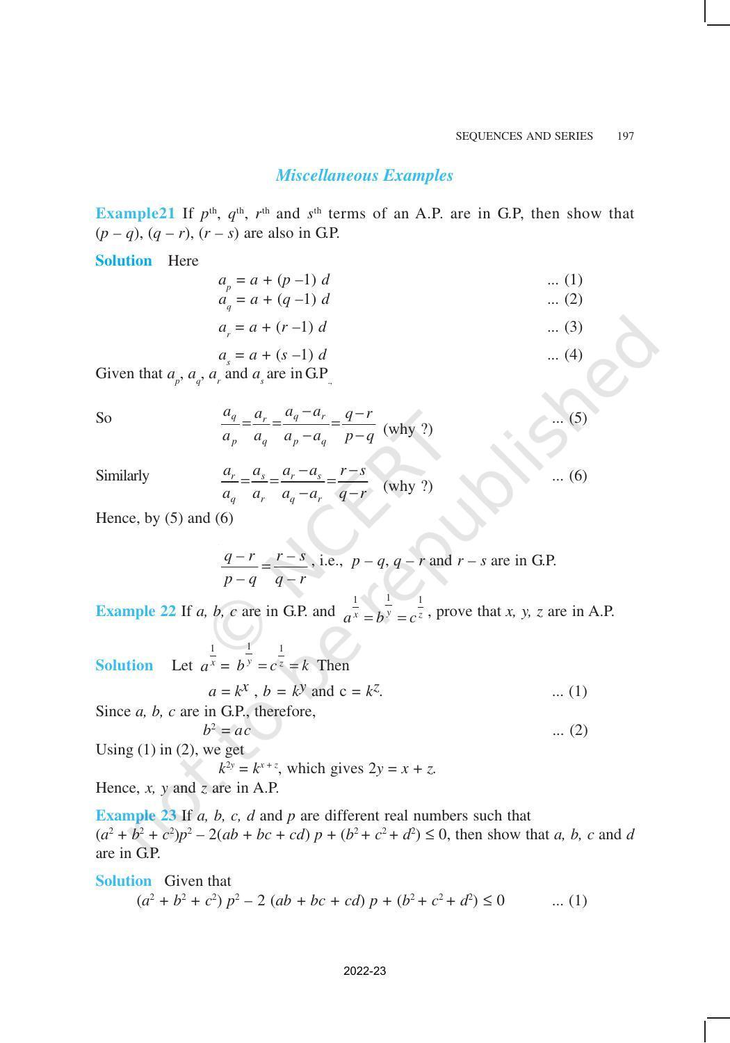 NCERT Book for Class 11 Maths Chapter 9 Sequences and Series - Page 21