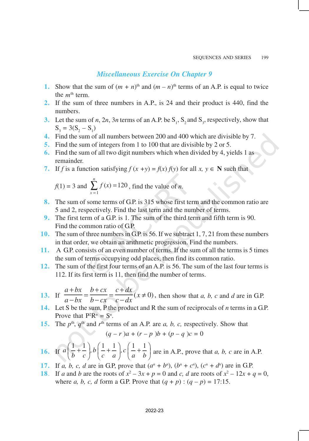 NCERT Book for Class 11 Maths Chapter 9 Sequences and Series - Page 23