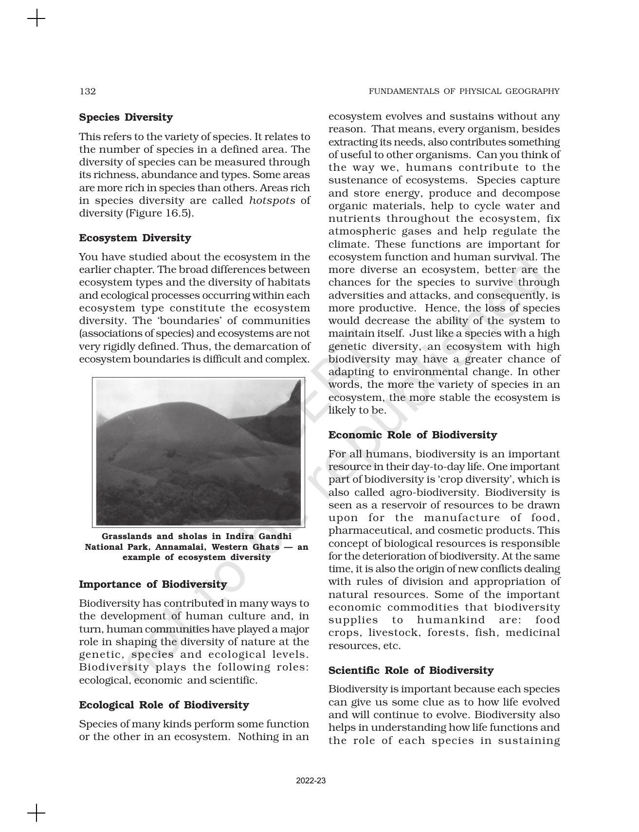 NCERT Book for Class 11 Geography (Part-I) Chapter 16 Biodiversity and Conservation - Page 2