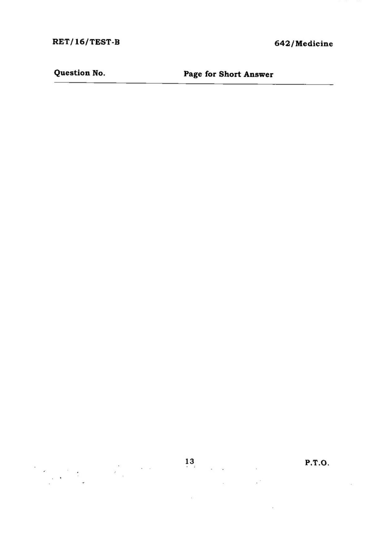 BHU RET MEDICINE 2016 Question Paper - Page 13