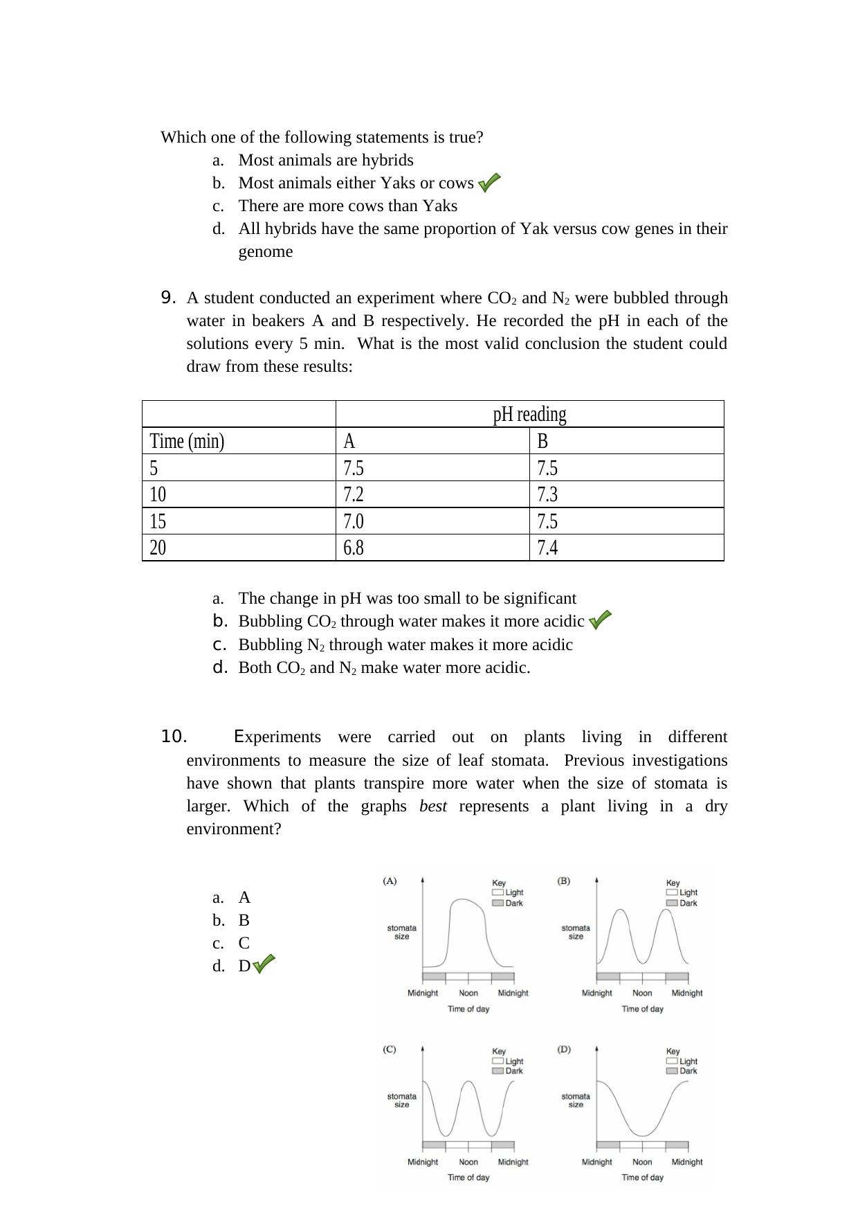 JGEEBILS Biology Answer Keys 2012 - Page 8