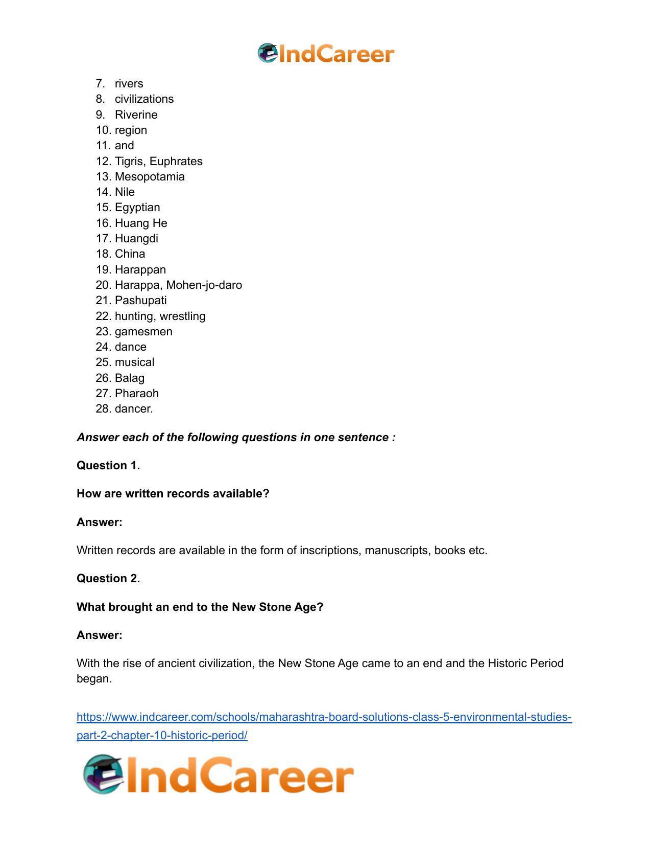 Maharashtra Board Solutions Class 5-Environmental Studies (Part 2): Chapter 10- Historic Period - Page 6