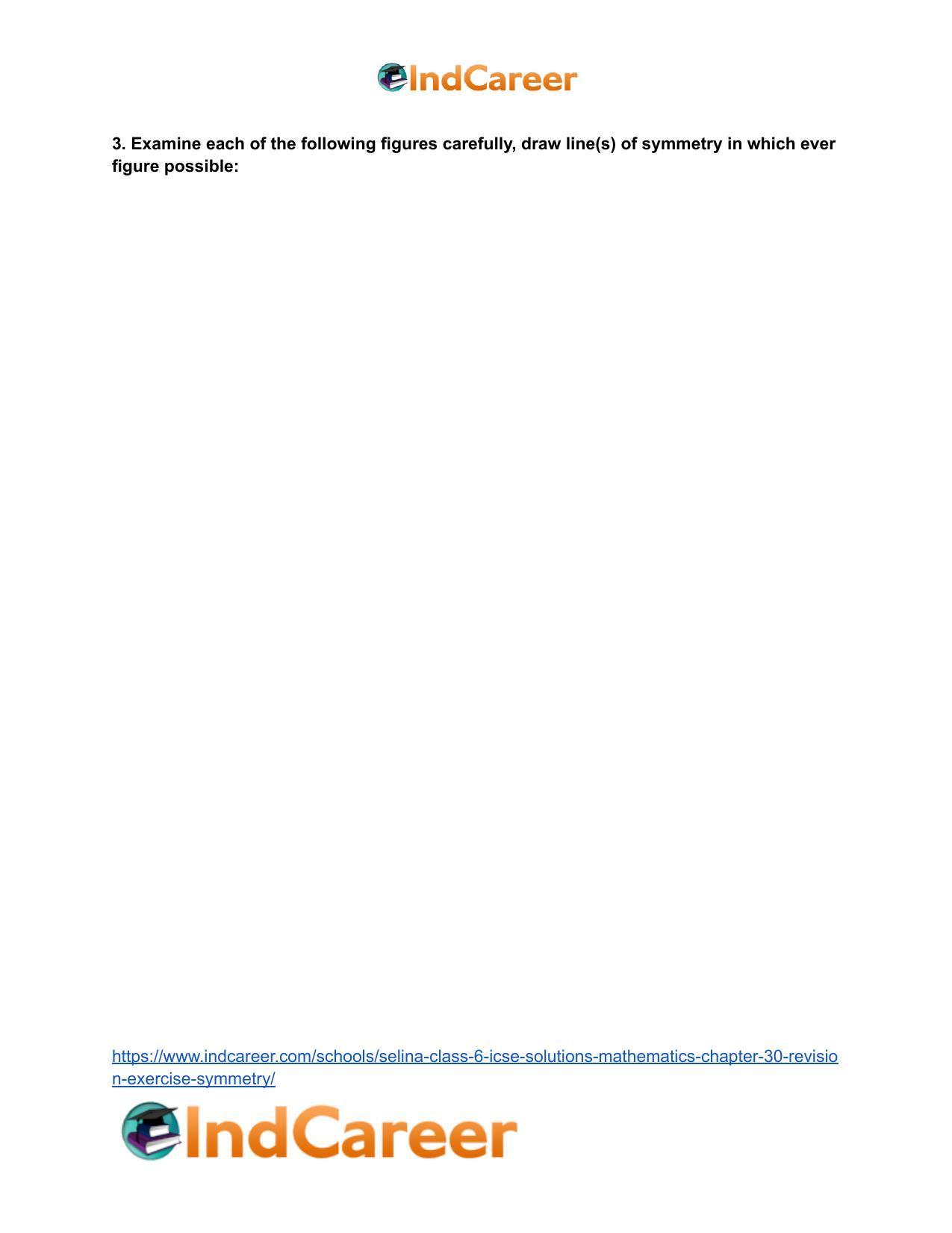 Selina Class 6 ICSE Solutions Mathematics : Chapter 30- Revision Exercise Symmetry - Page 4