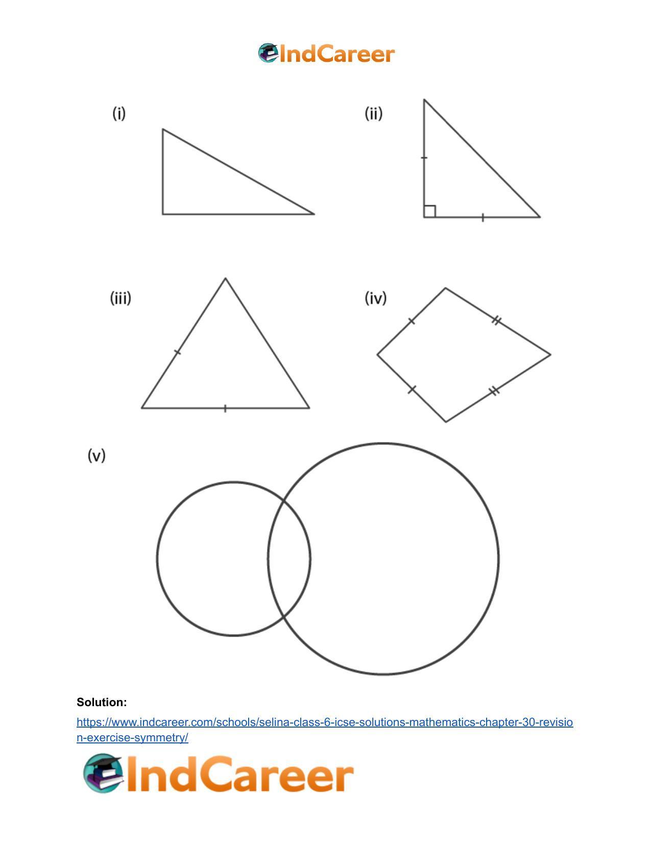 Selina Class 6 ICSE Solutions Mathematics : Chapter 30- Revision Exercise Symmetry - Page 5