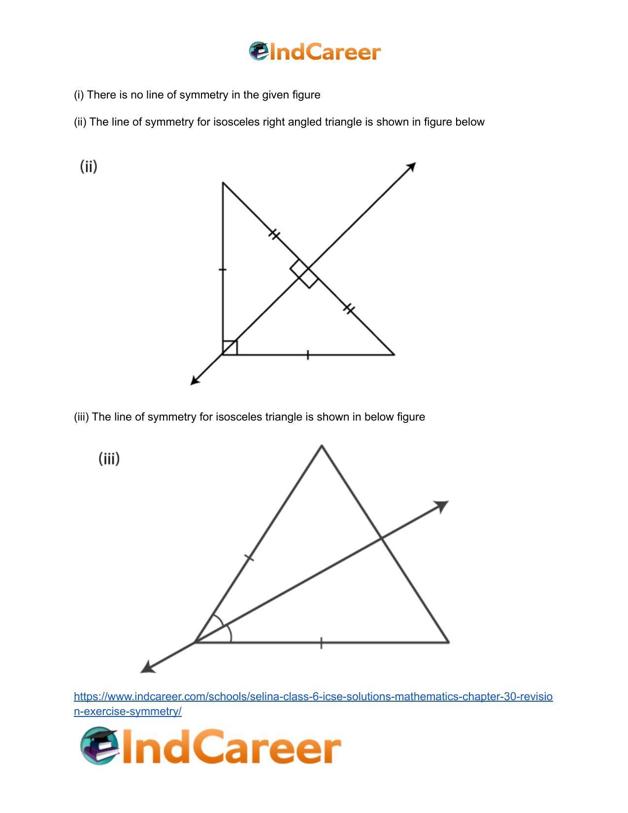Selina Class 6 ICSE Solutions Mathematics : Chapter 30- Revision Exercise Symmetry - Page 6