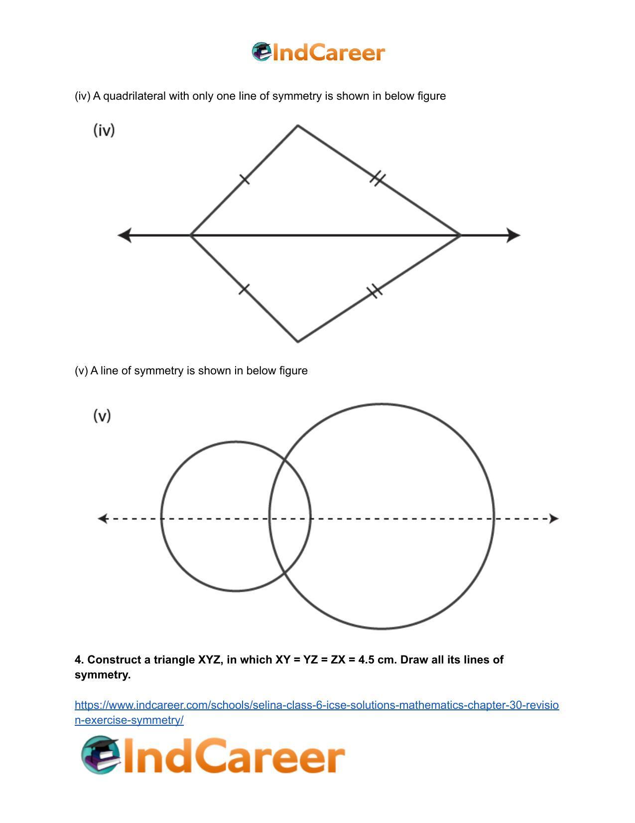 Selina Class 6 ICSE Solutions Mathematics : Chapter 30- Revision Exercise Symmetry - Page 7