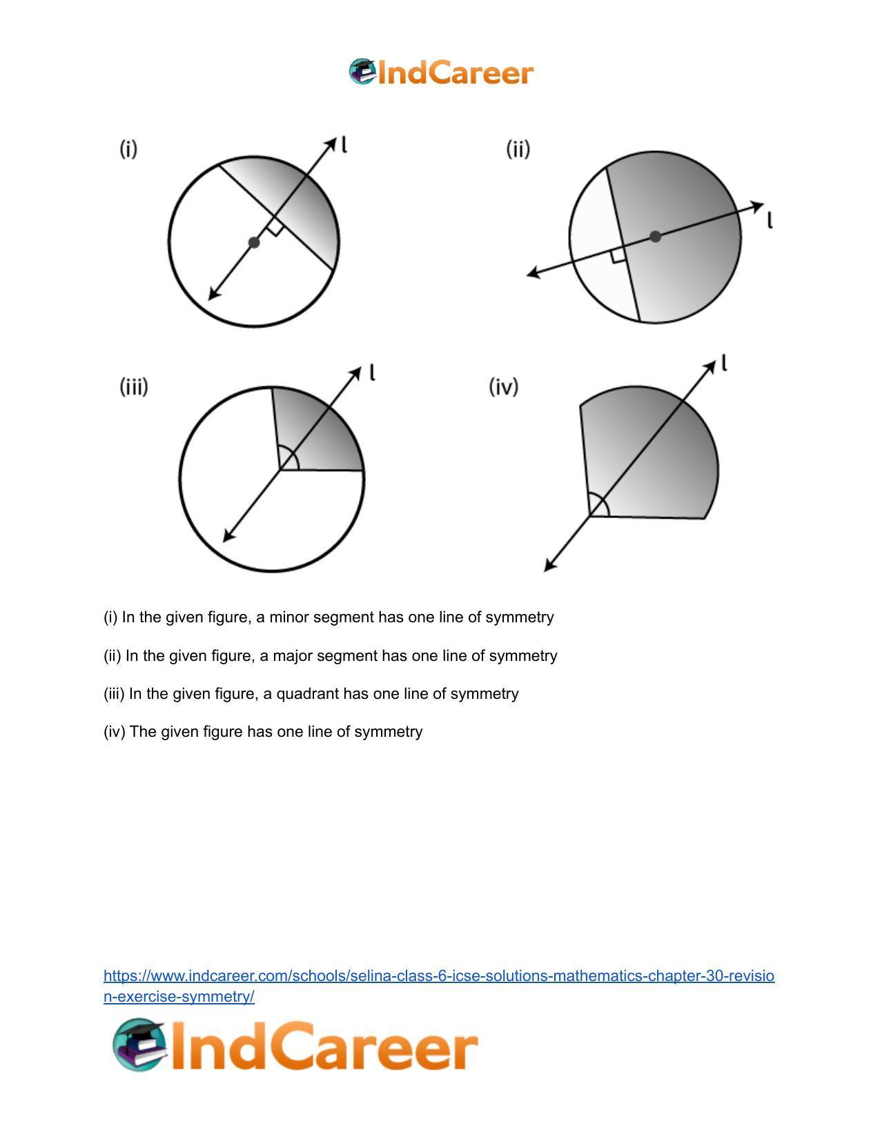Selina Class 6 ICSE Solutions Mathematics : Chapter 30- Revision Exercise Symmetry - Page 17