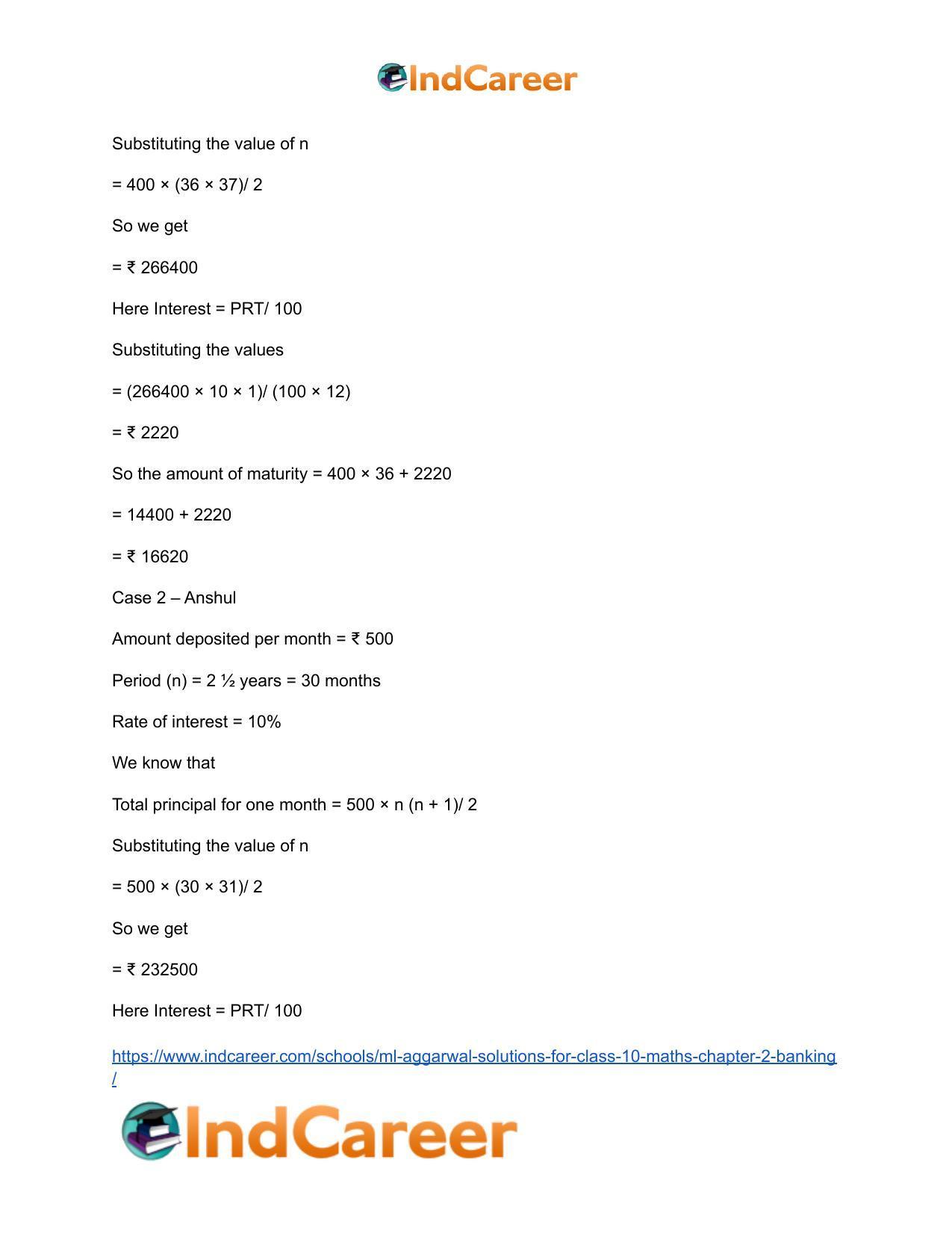 ML Aggarwal Solutions for Class 10 Maths Chapter 2- Banking - Page 15