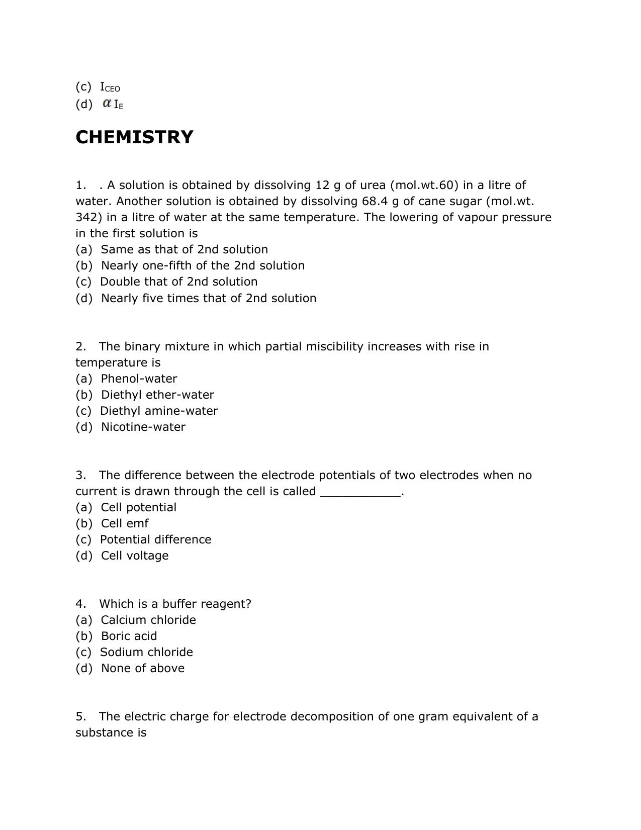 SRMJEEE Model Question Paper - Page 8