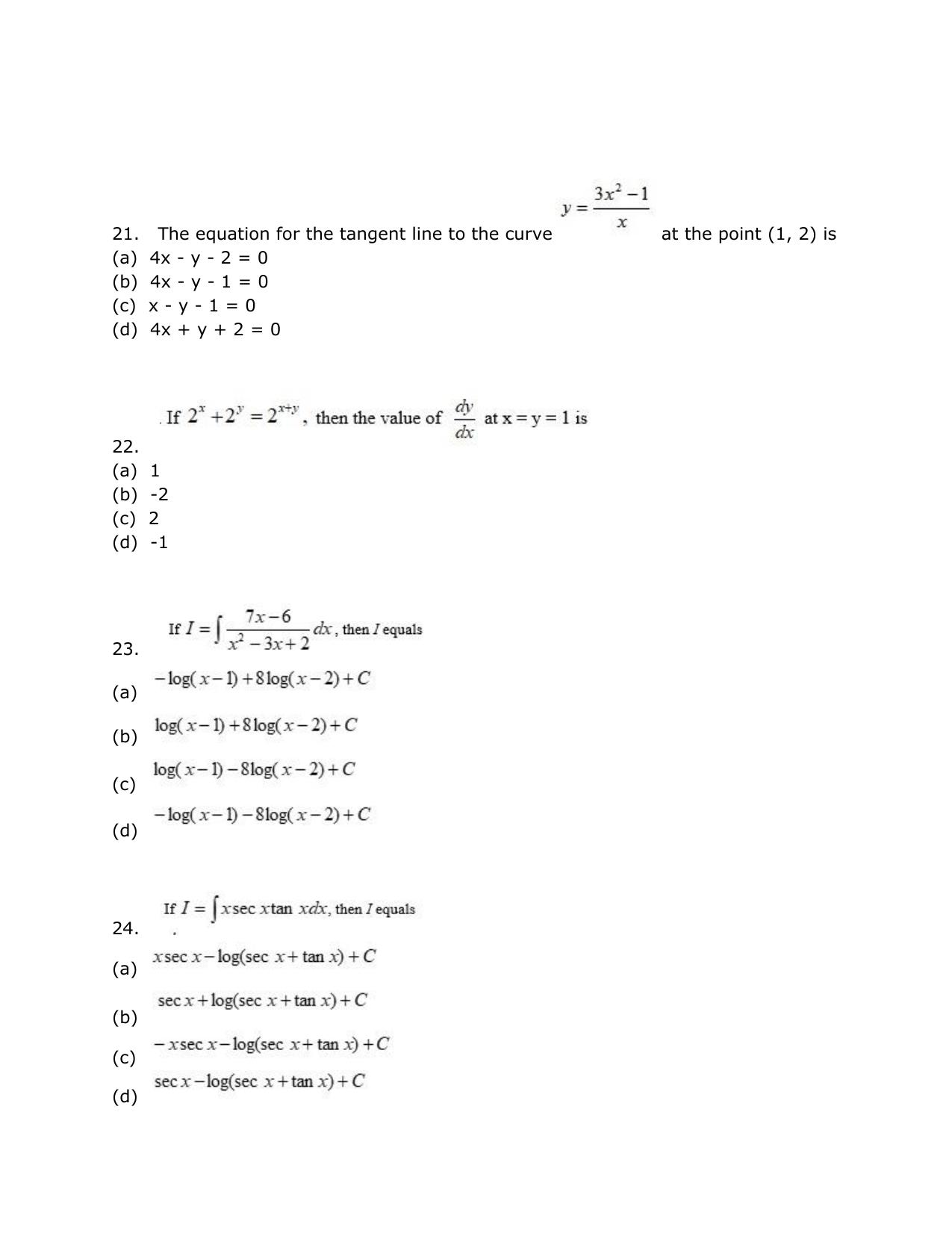 SRMJEEE Model Question Paper - Page 19