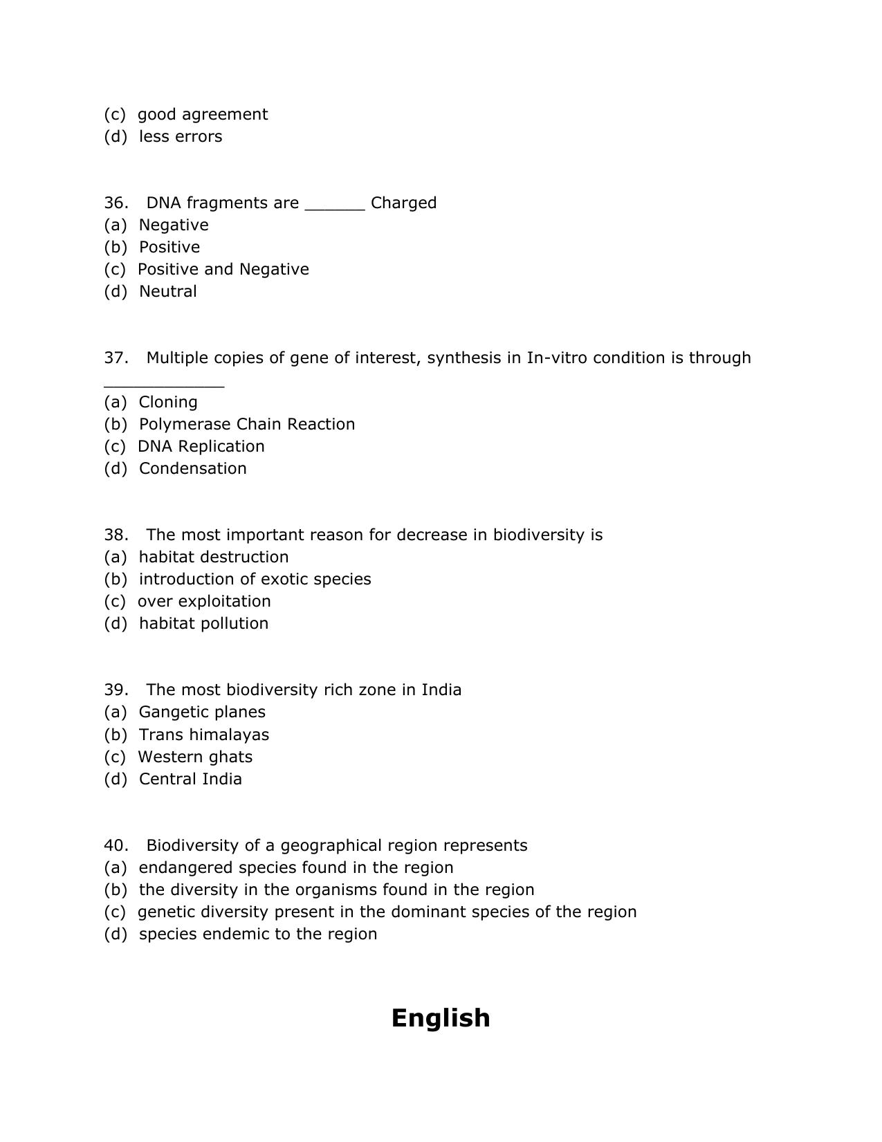 SRMJEEE Model Question Paper - IndCareer